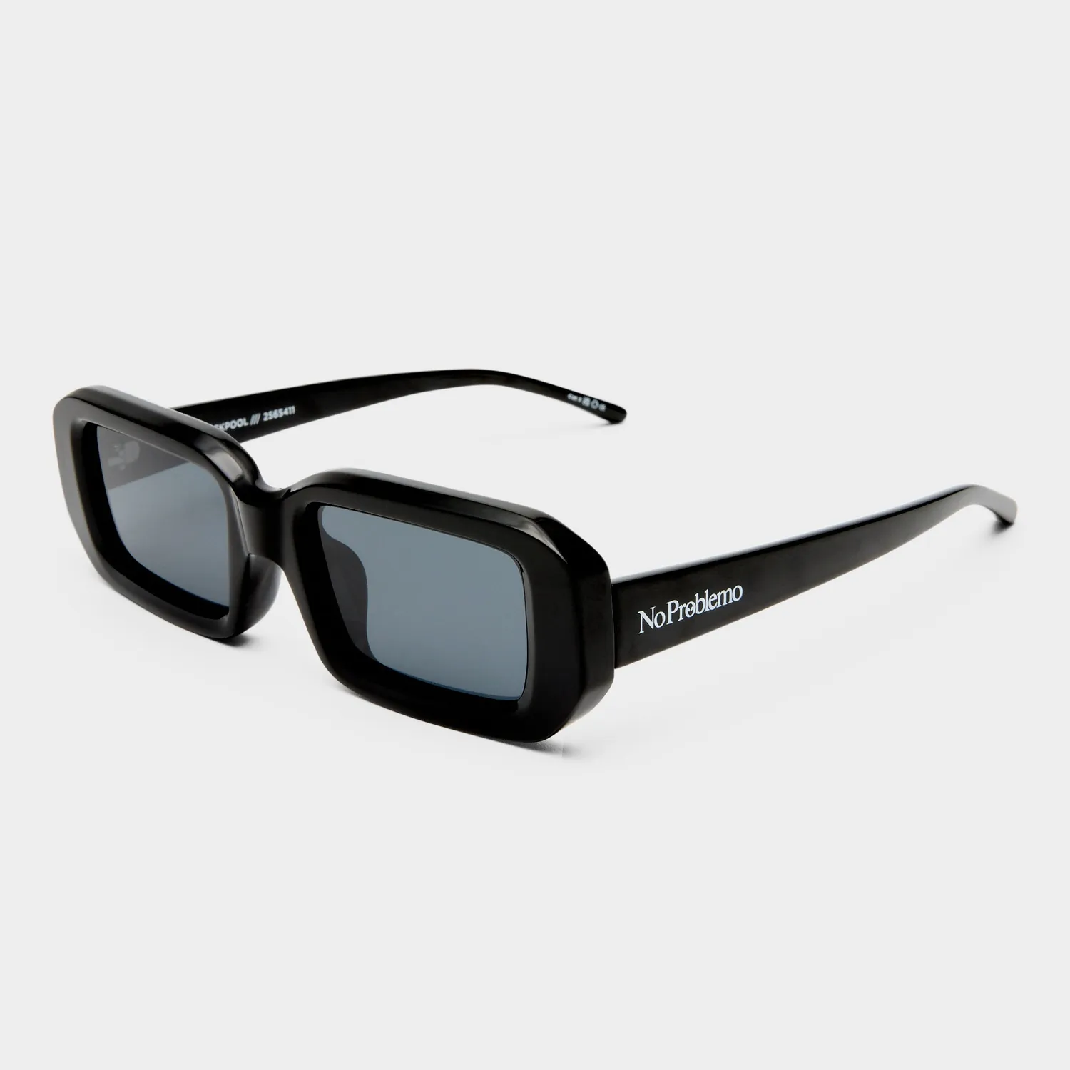 Le Specs Blackpool occhiale da sole nero rettangolare