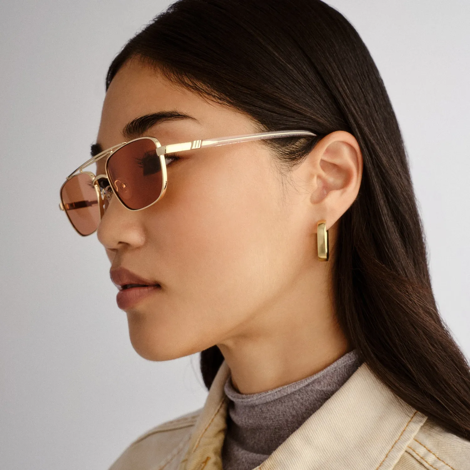 Le Specs Le Mimi occhiale da sole oro cinnamon tint