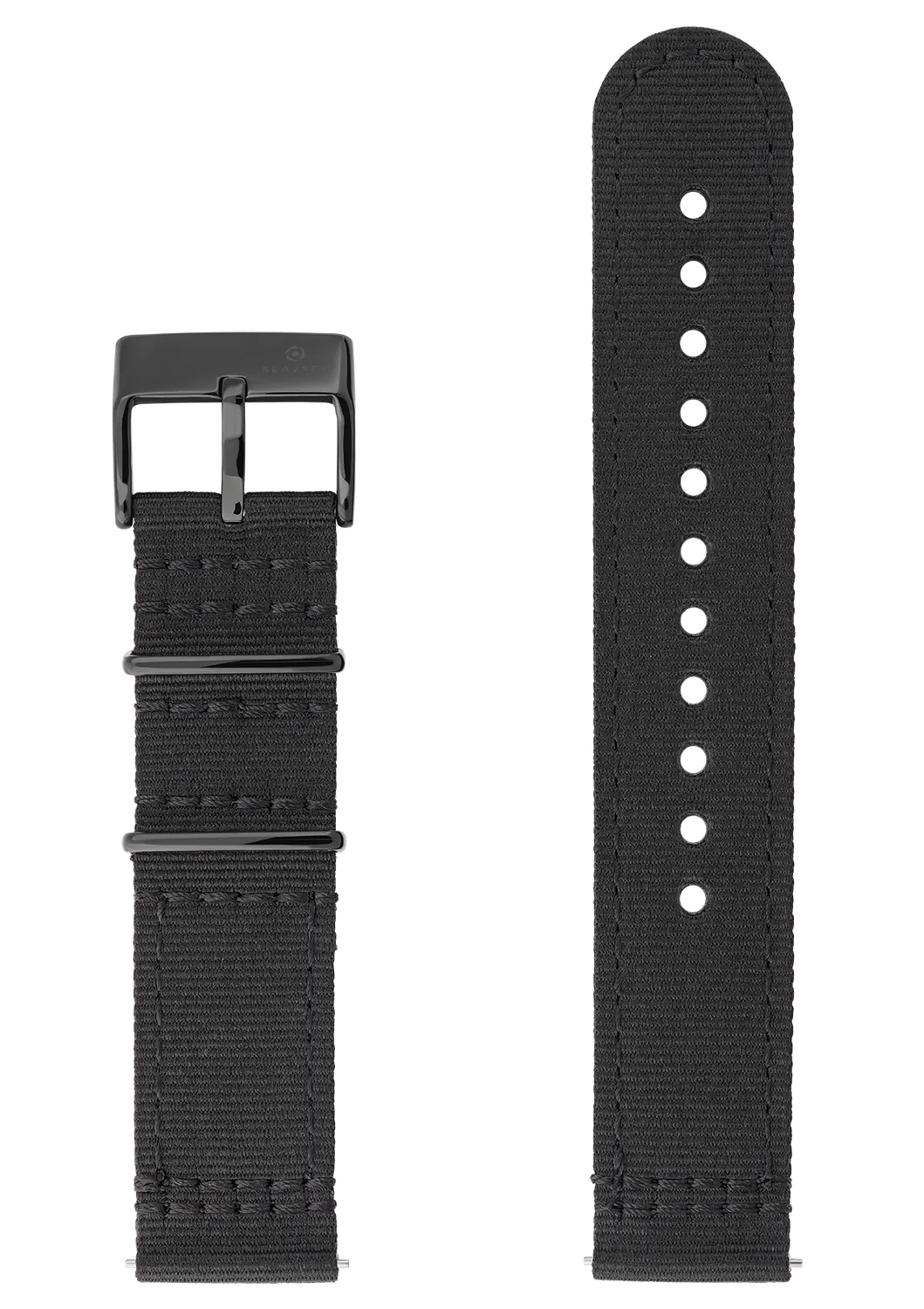 Sea2See cinturino orologio nero 20 mm RPET