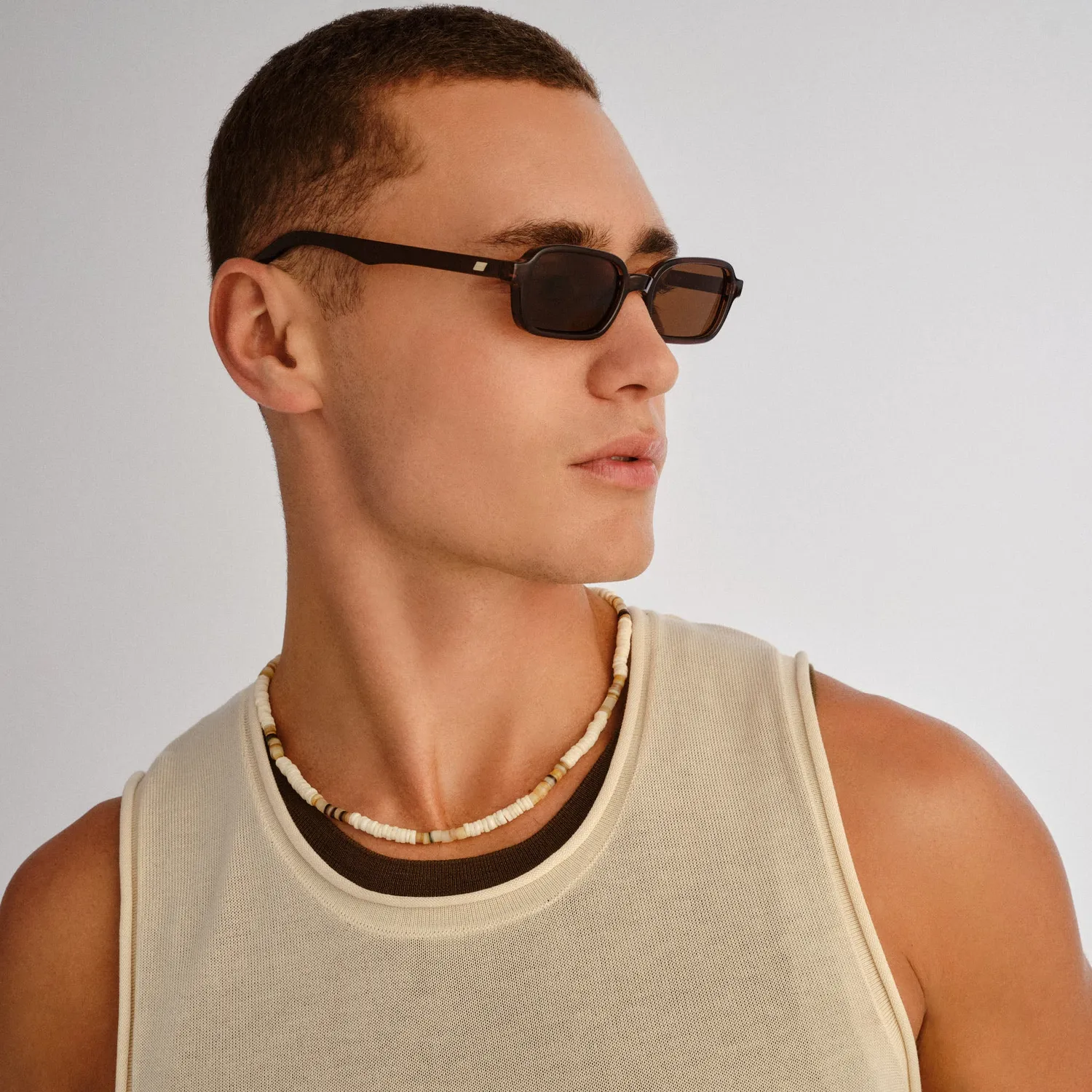 Le Specs Pilferer occhiali da sole cocoa rettangolari small