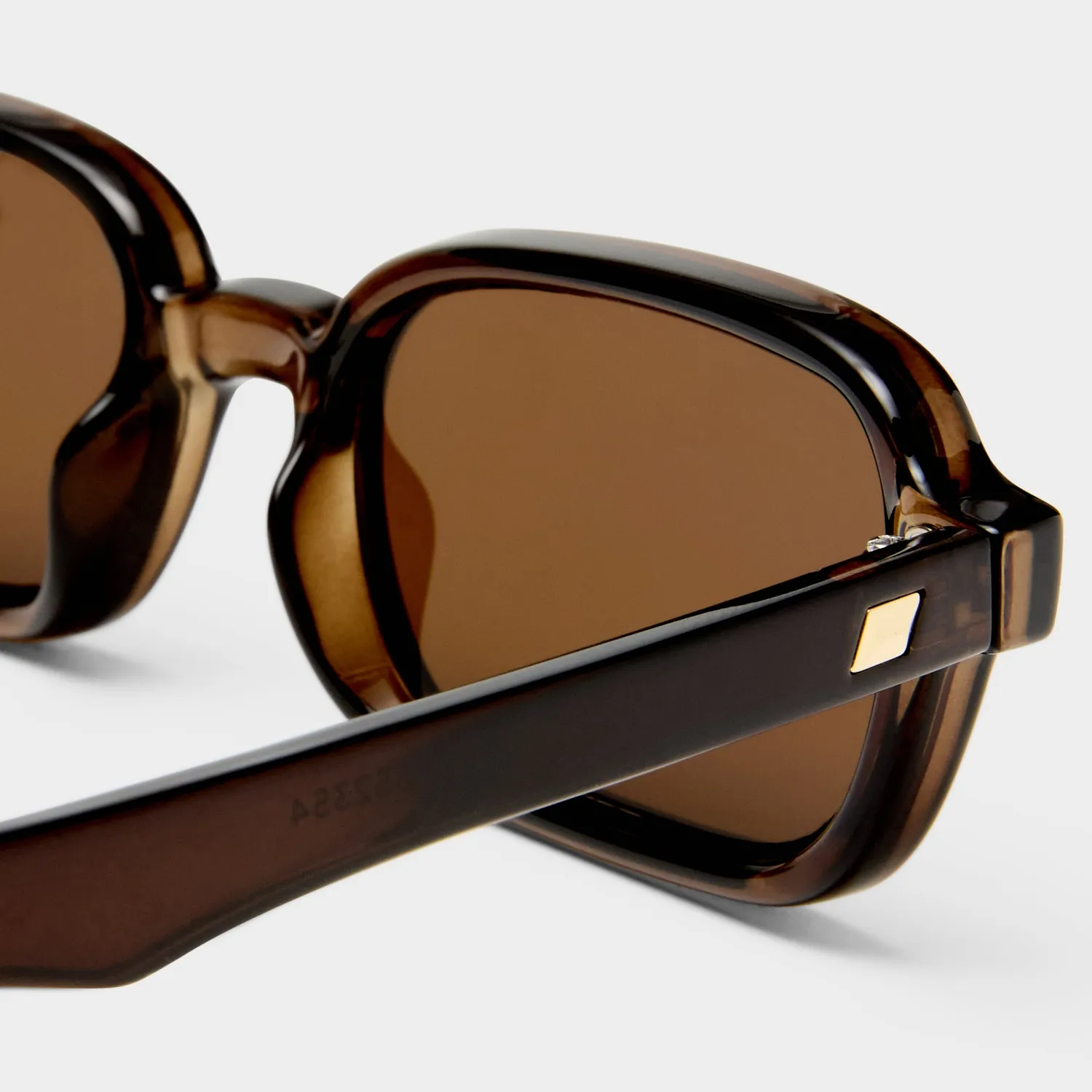 Le Specs Pilferer occhiali da sole cocoa rettangolari small
