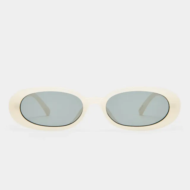 Le Specs Outta Love + occhiali da sole milk ovali