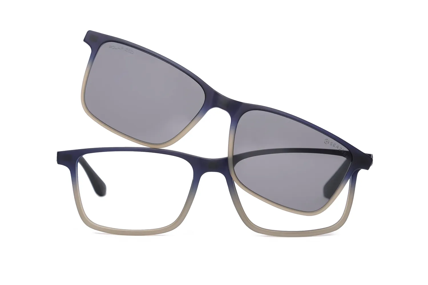 Sea2see Giorgio montatura vista nera con clip sole