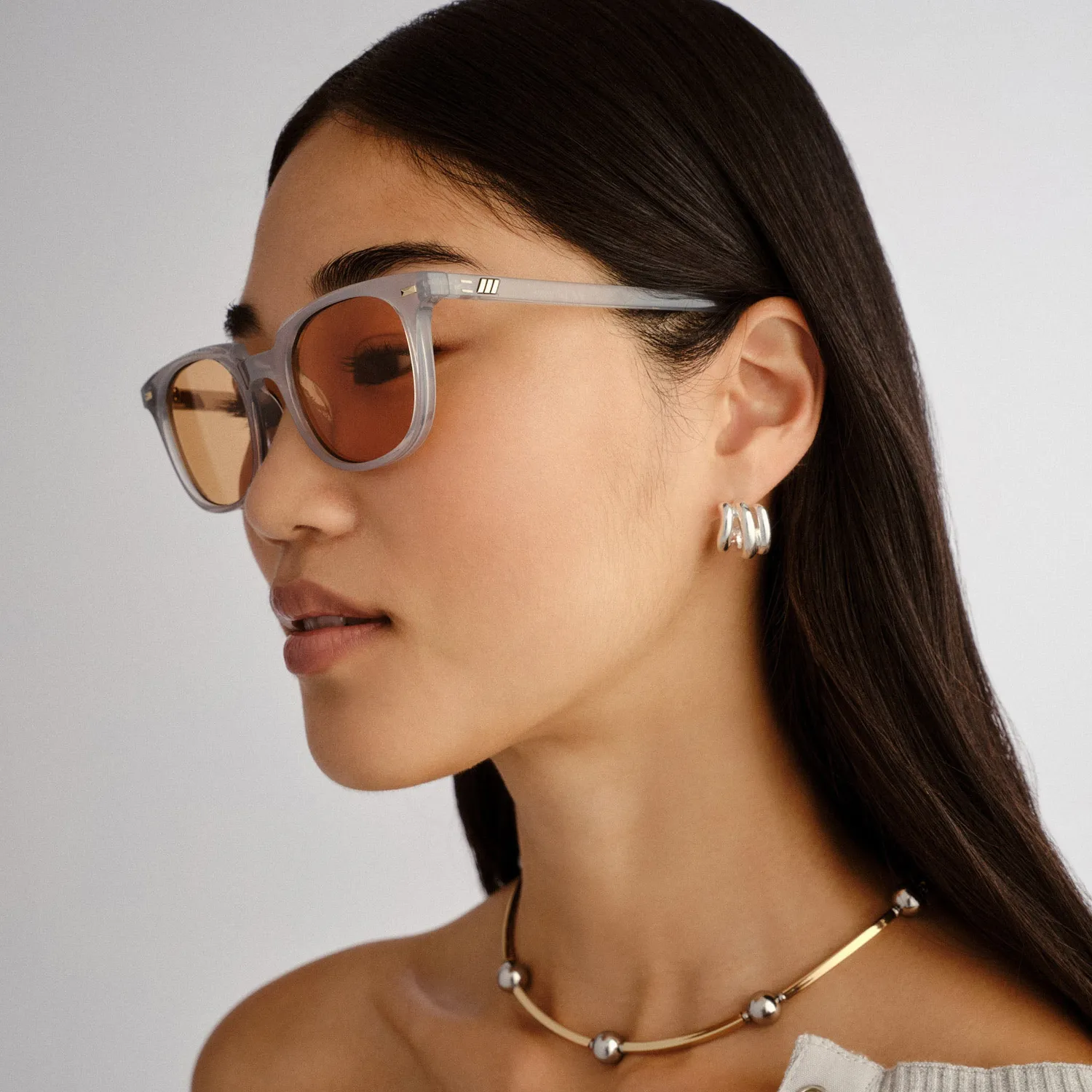 Le Specs Le Resolu occhiali da sole cloud lenti gialle