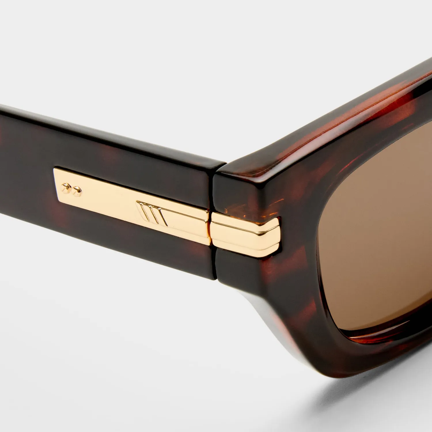 Le Specs Cubito+ occhiale da sole tartarugato squadrato