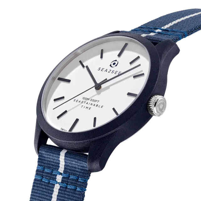 Sea2See Naxos 01 orologio blu bianco 41 mm