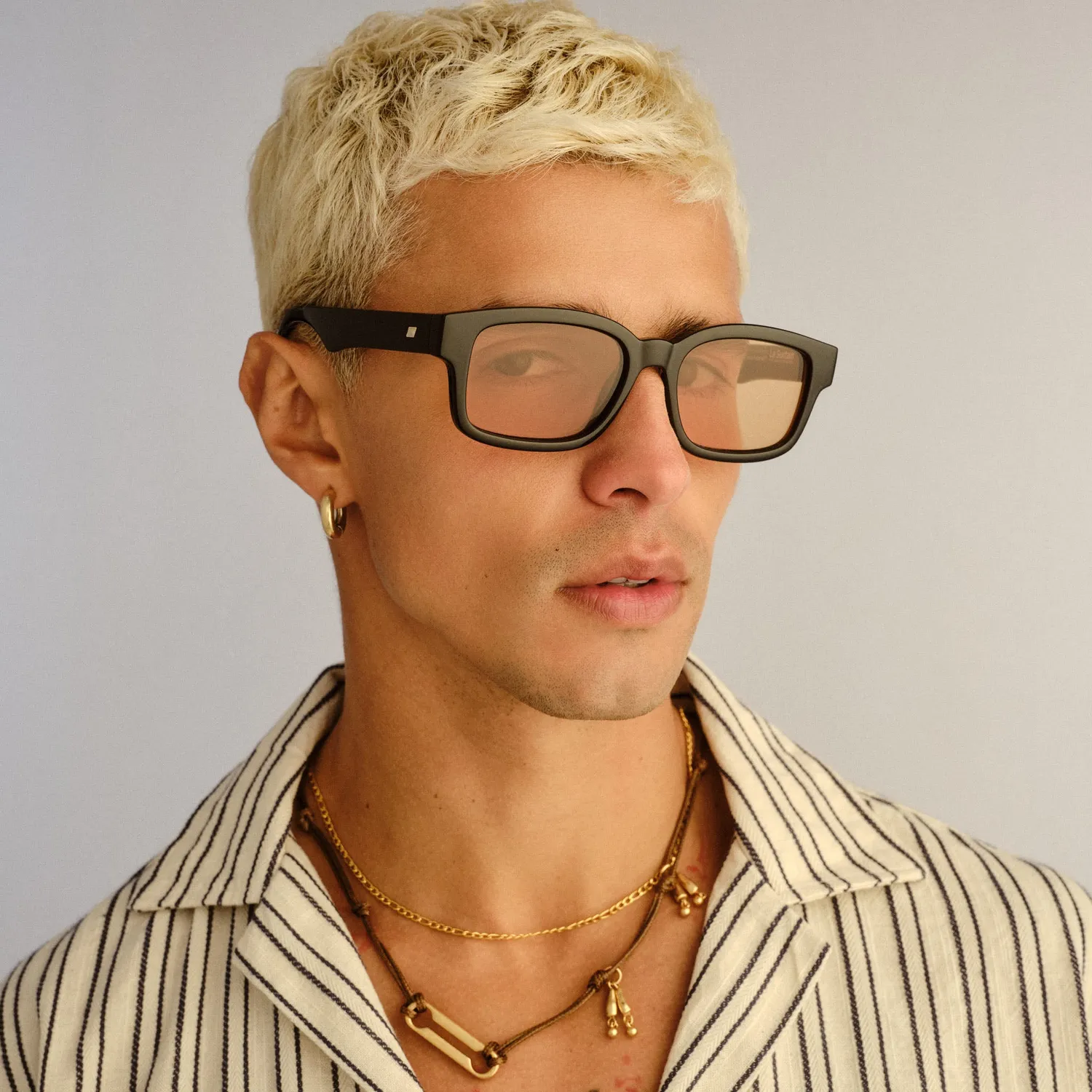 Le Specs Recarmito occhiale da sole nero senape