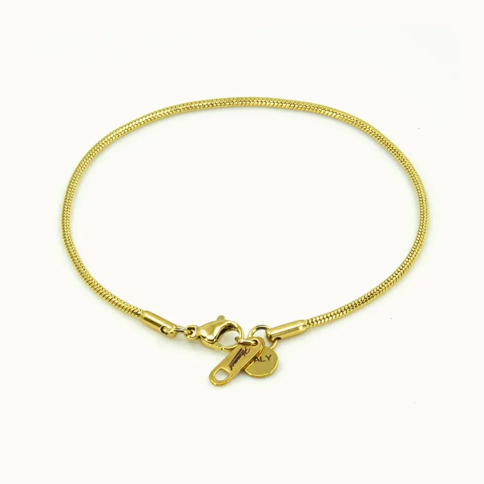 Hemmet Principle Snake Tail bracciale oro giallo 18 cm