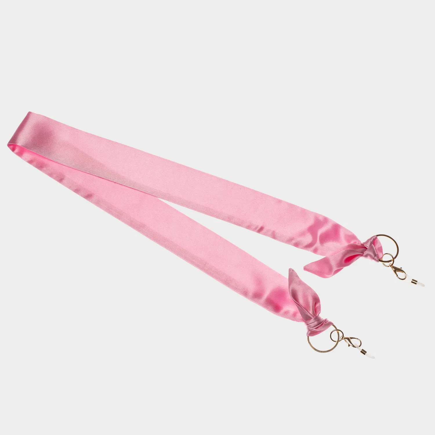 Le Specs Y2K Scarf Chain foulard rosa pastello