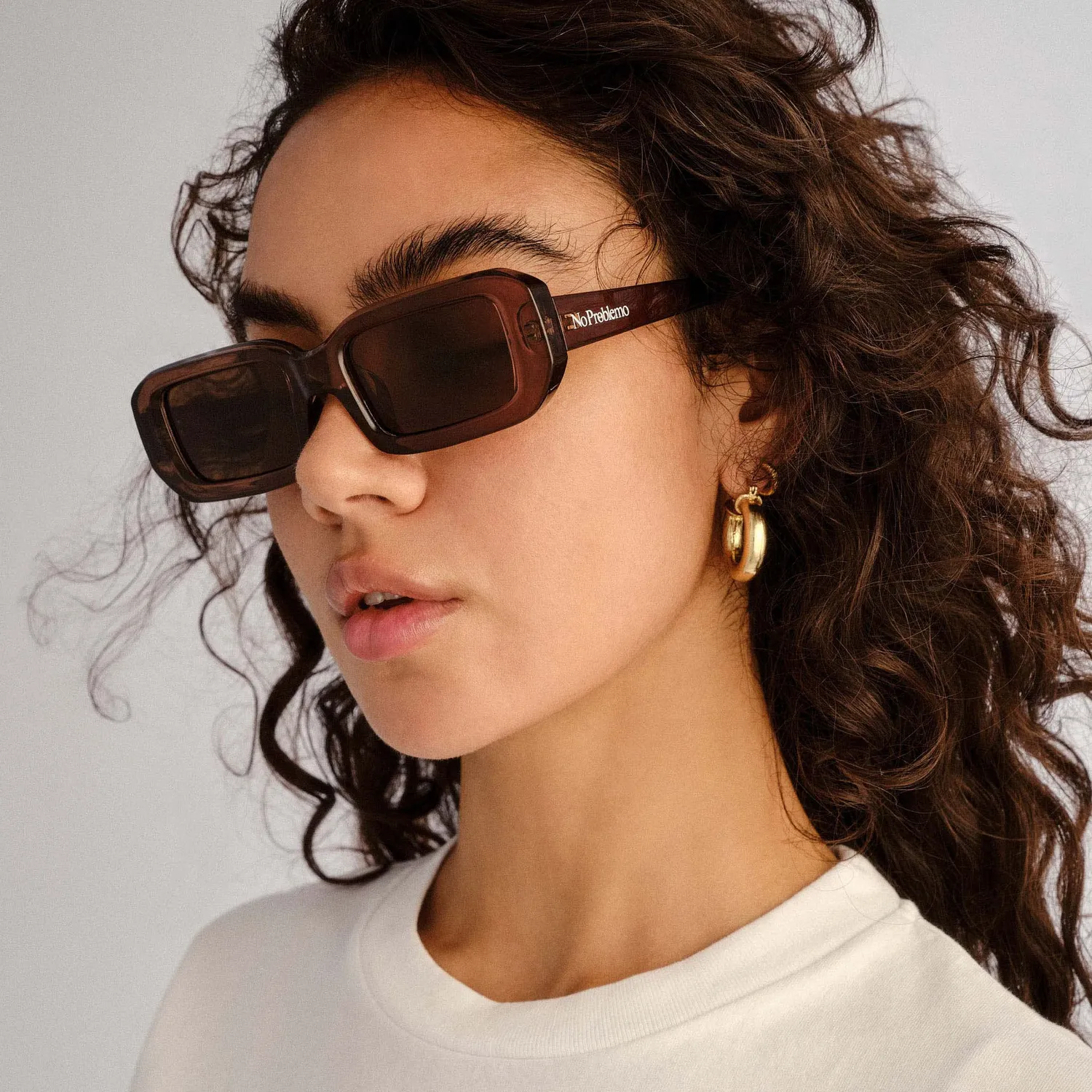 Le Specs Blackpool occhiale da sole cocoa rettangolare