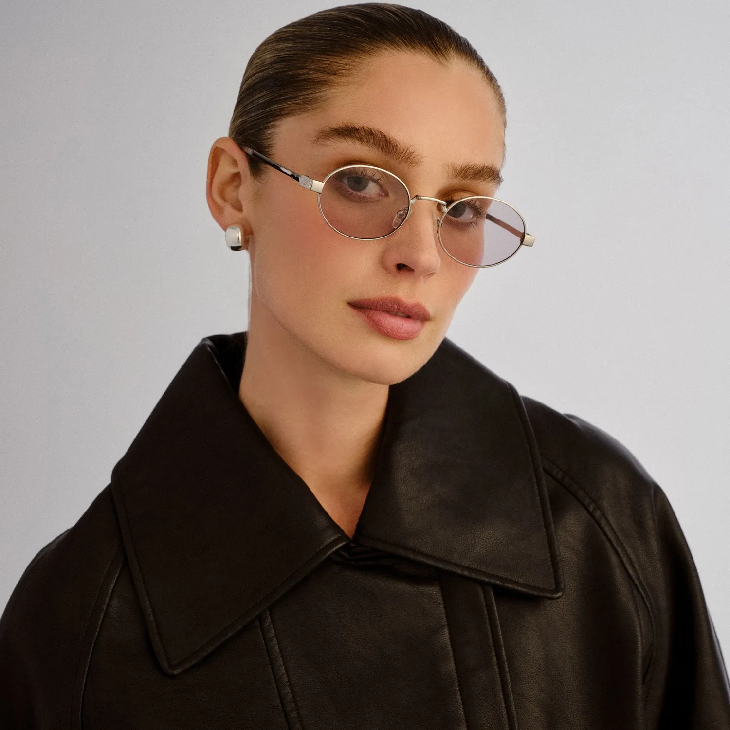 Le Specs Poseidon Deux occhiale da sole silver ovale