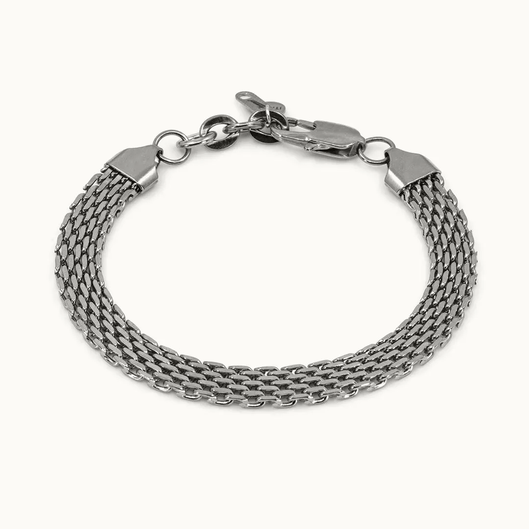 Hemmet Principle Wide Milan Mesh bracciale maglia oro