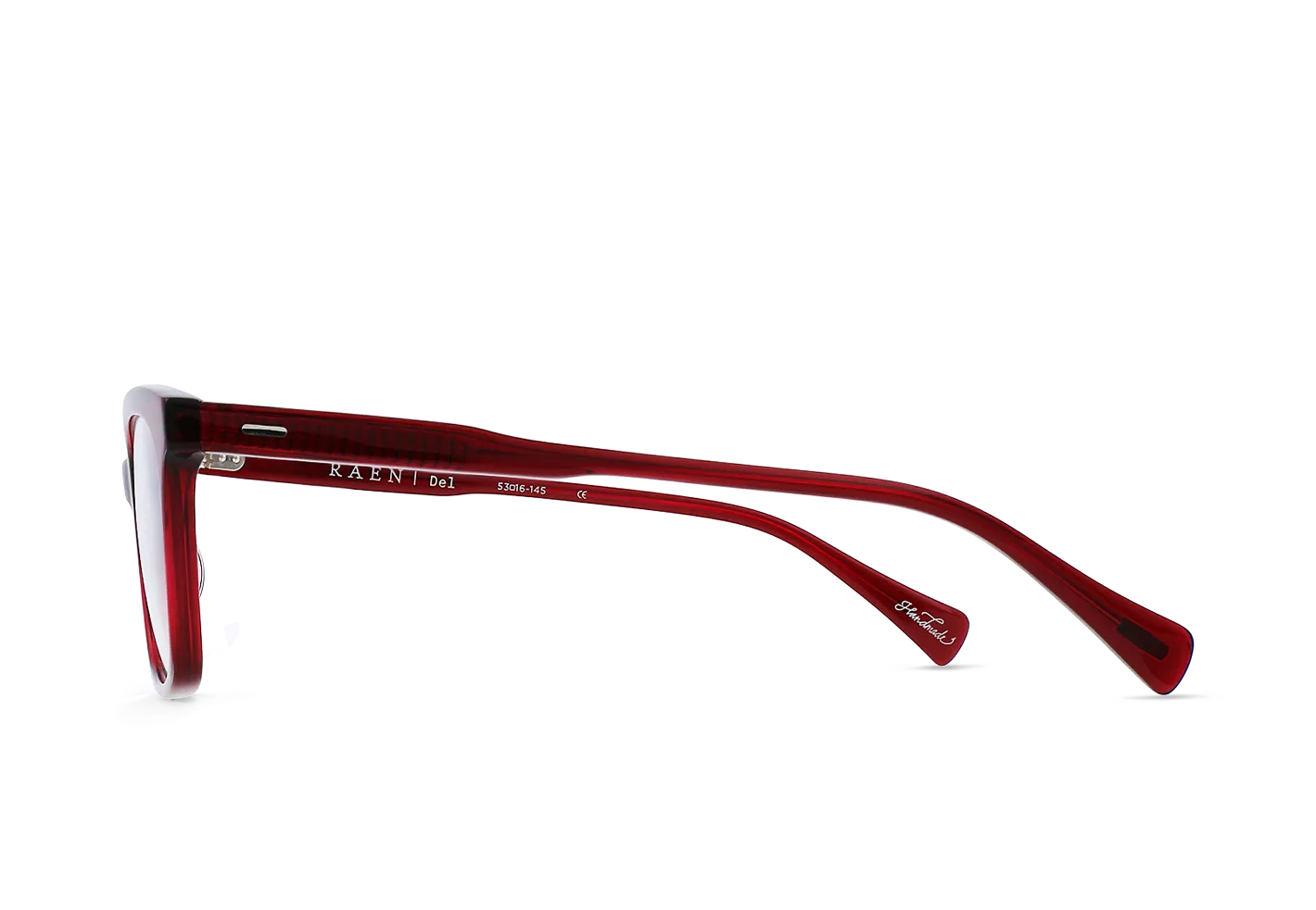 Raen Del montatura da vista Oxblood Clear 53 acetato