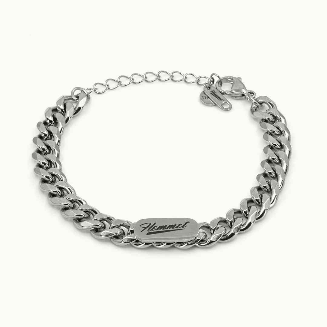 Hemmet Principle Cuban Tag bracciale oro giallo 17cm