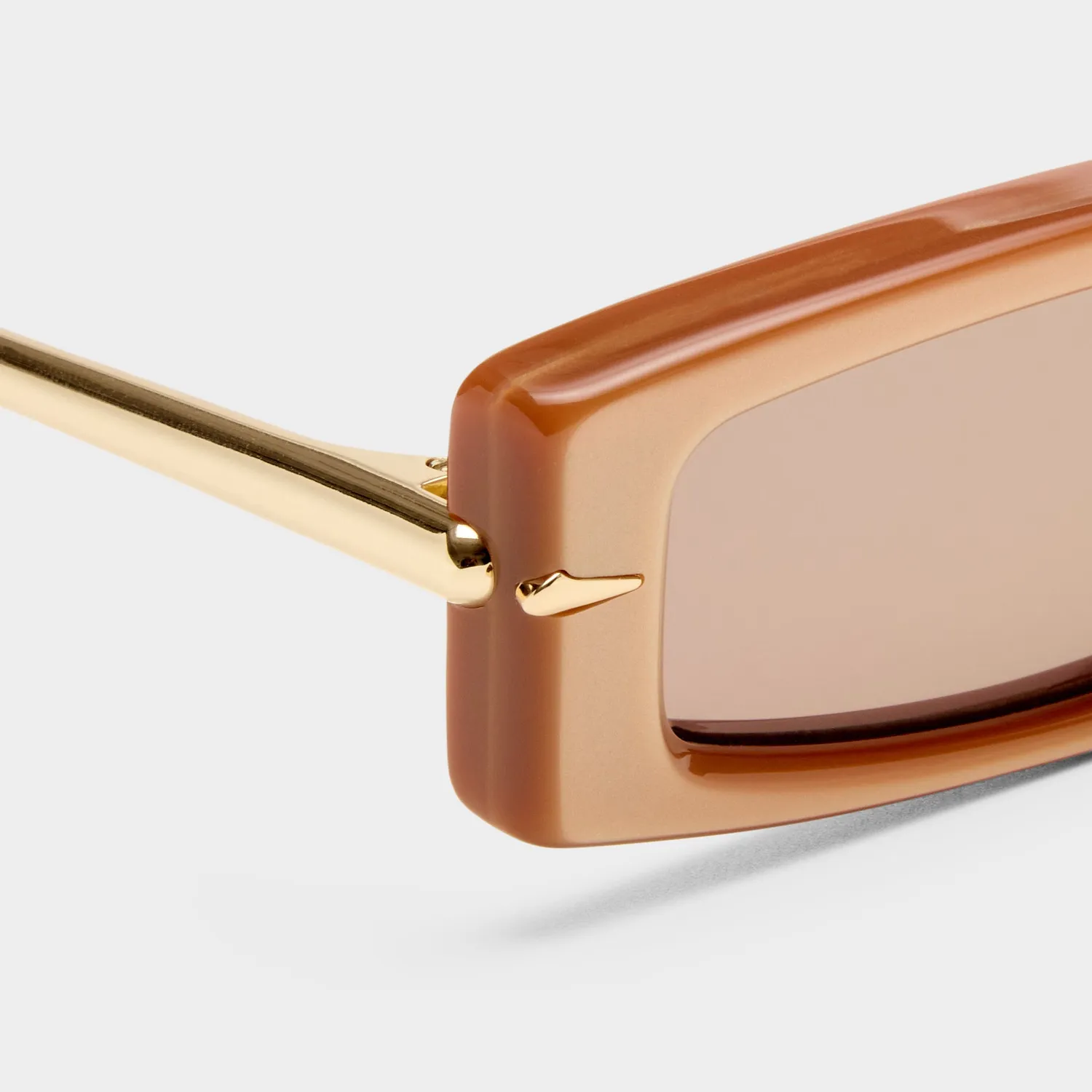 Le Specs Numero Diez occhiale da sole champagne velvet rettangolare