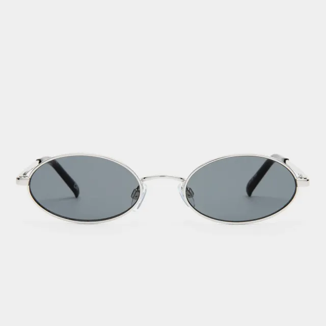 Le Specs Love Train occhiale da sole silver smoke ovale