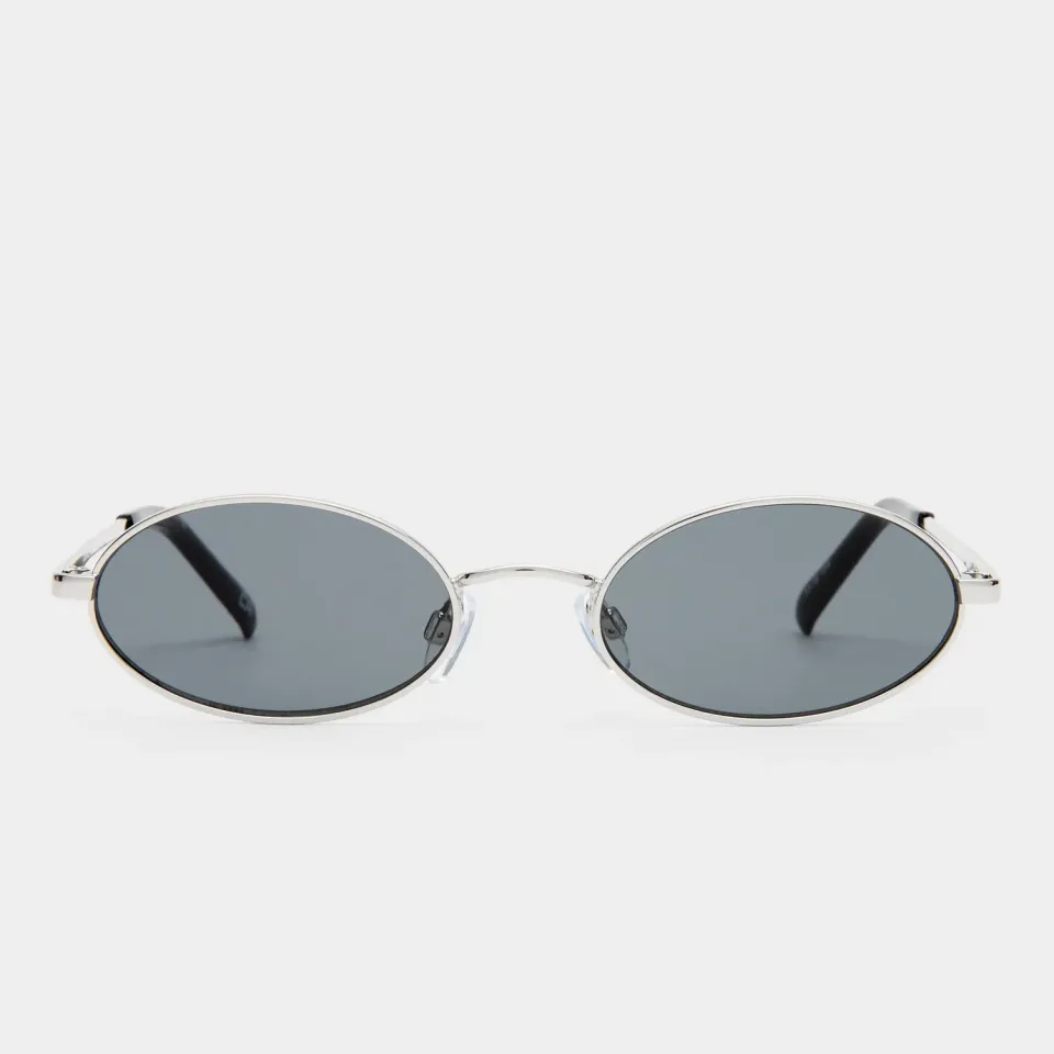Le Specs Love Train occhiale da sole silver smoke ovale