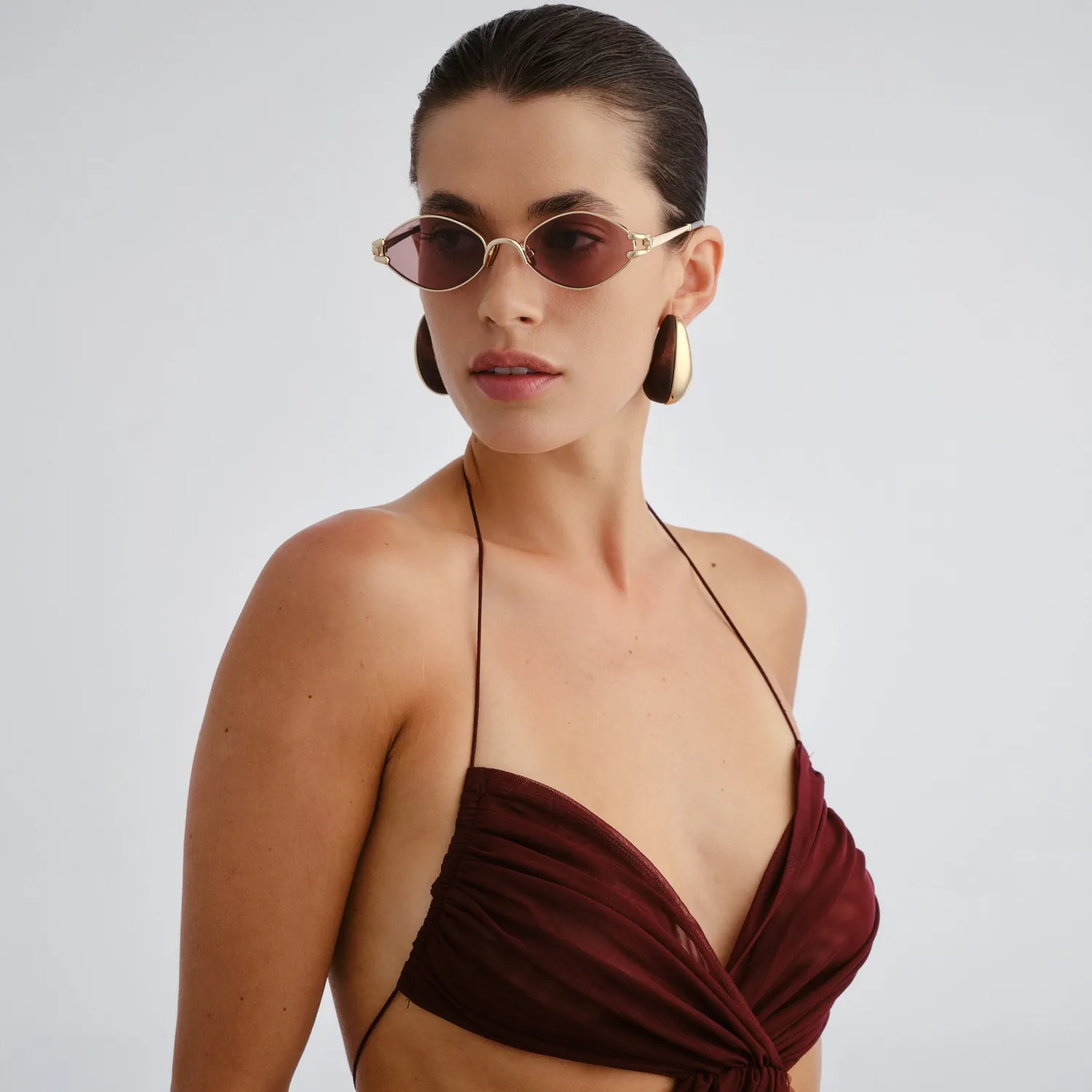 Le Specs Numero Quince occhiali da sole oro oak tint ovali