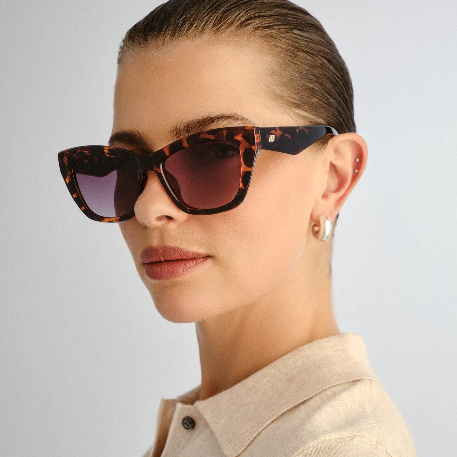 Le Specs Lumen+ occhiale da sole tartarugato cat-eye