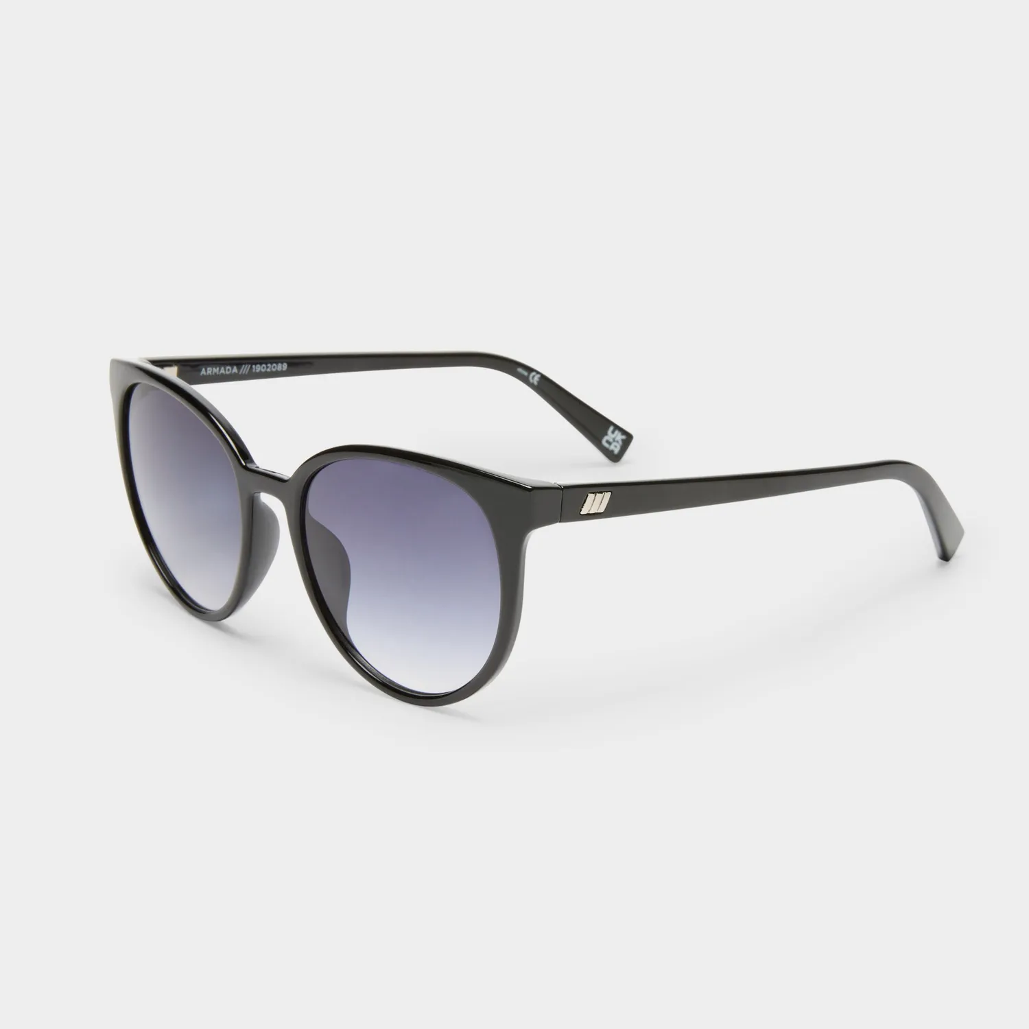 Le Specs Armada occhiali da sole nero fume sfumati rotondi