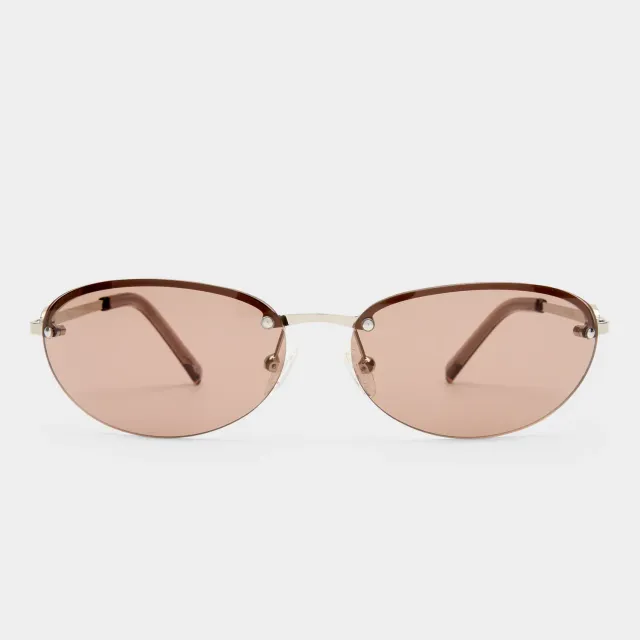 Le Specs Slinky occhiale da sole argento lente marrone