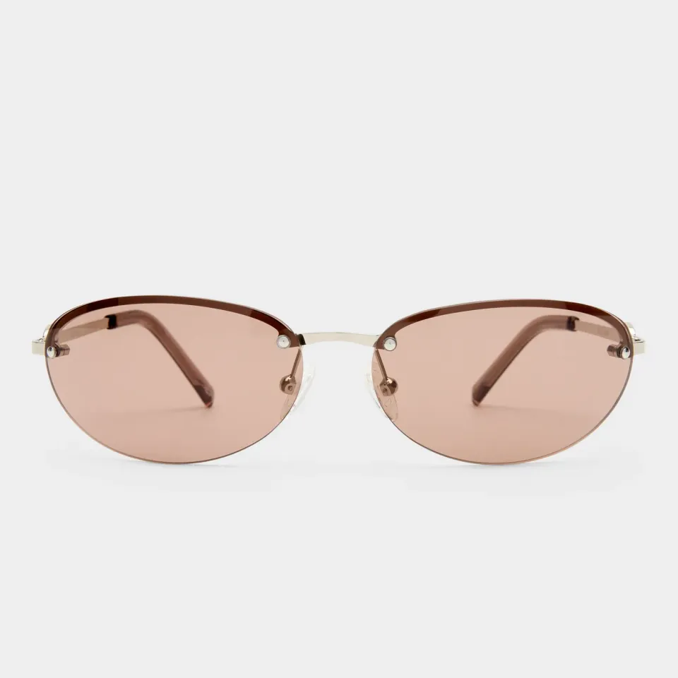 Le Specs Slinky occhiale da sole argento lente marrone