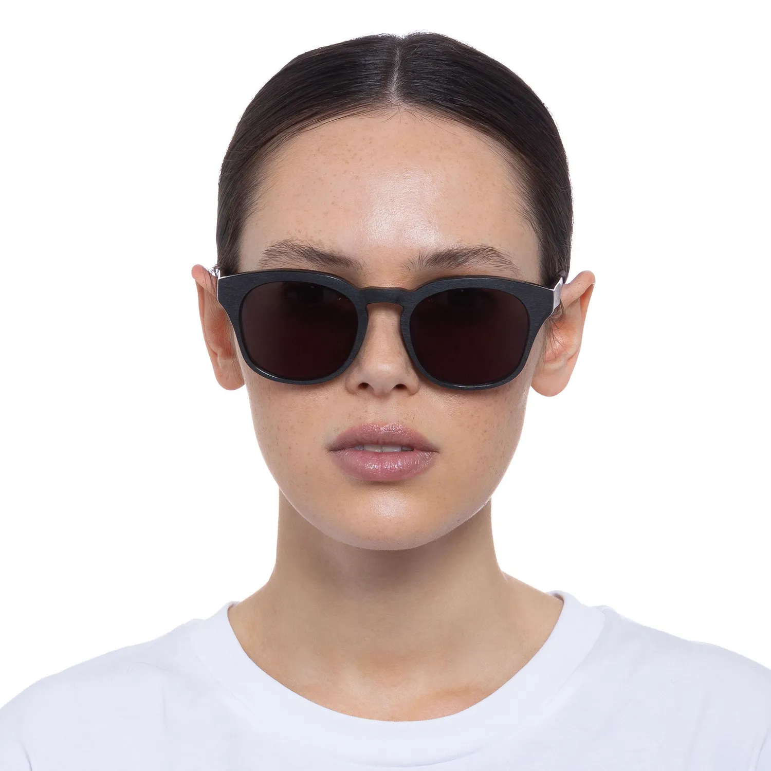 Le Specs Trentadue occhiale da sole nero tondo