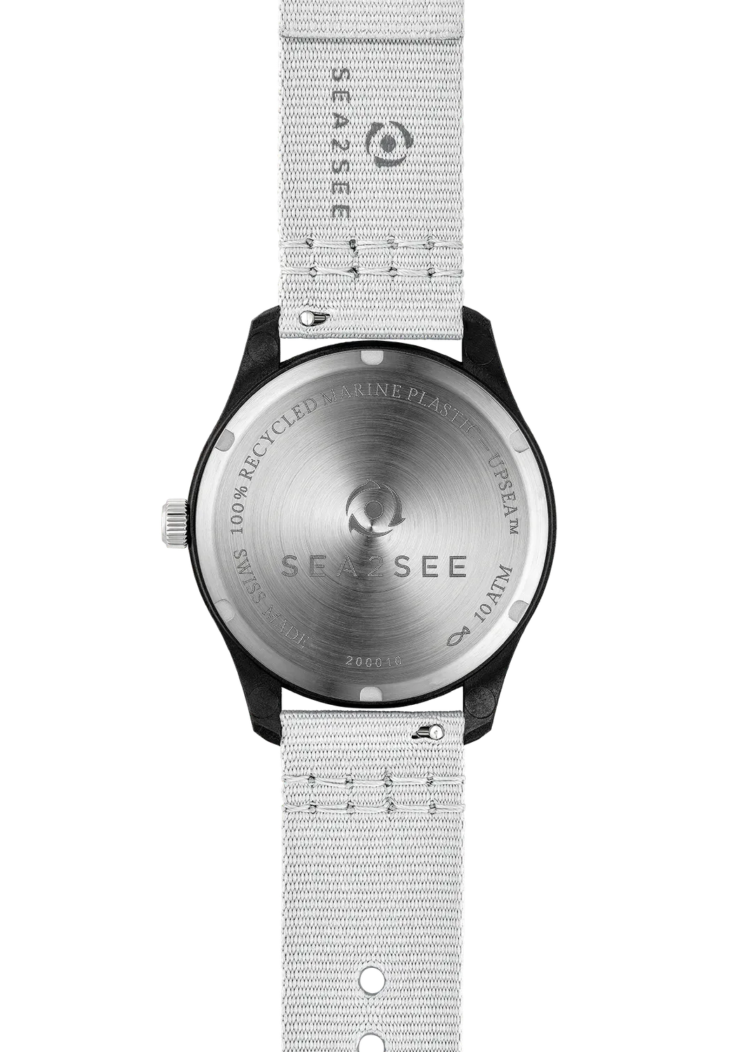 Sea2see Grey Strap cinturino orologio grigio 18 mm