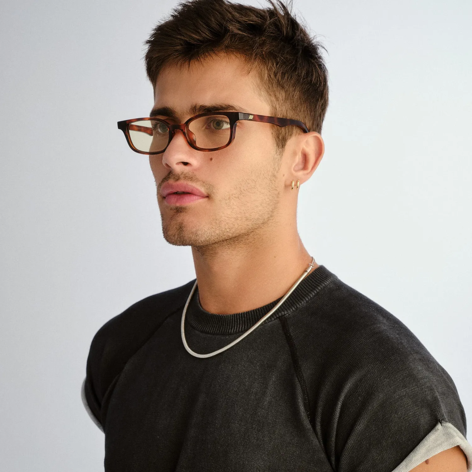 Le Specs Echelon occhiale da sole toffee tort rettangolare