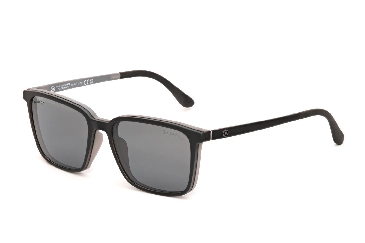 SEA2SEE Biarritz montatura da vista nera clip sole polarizzata