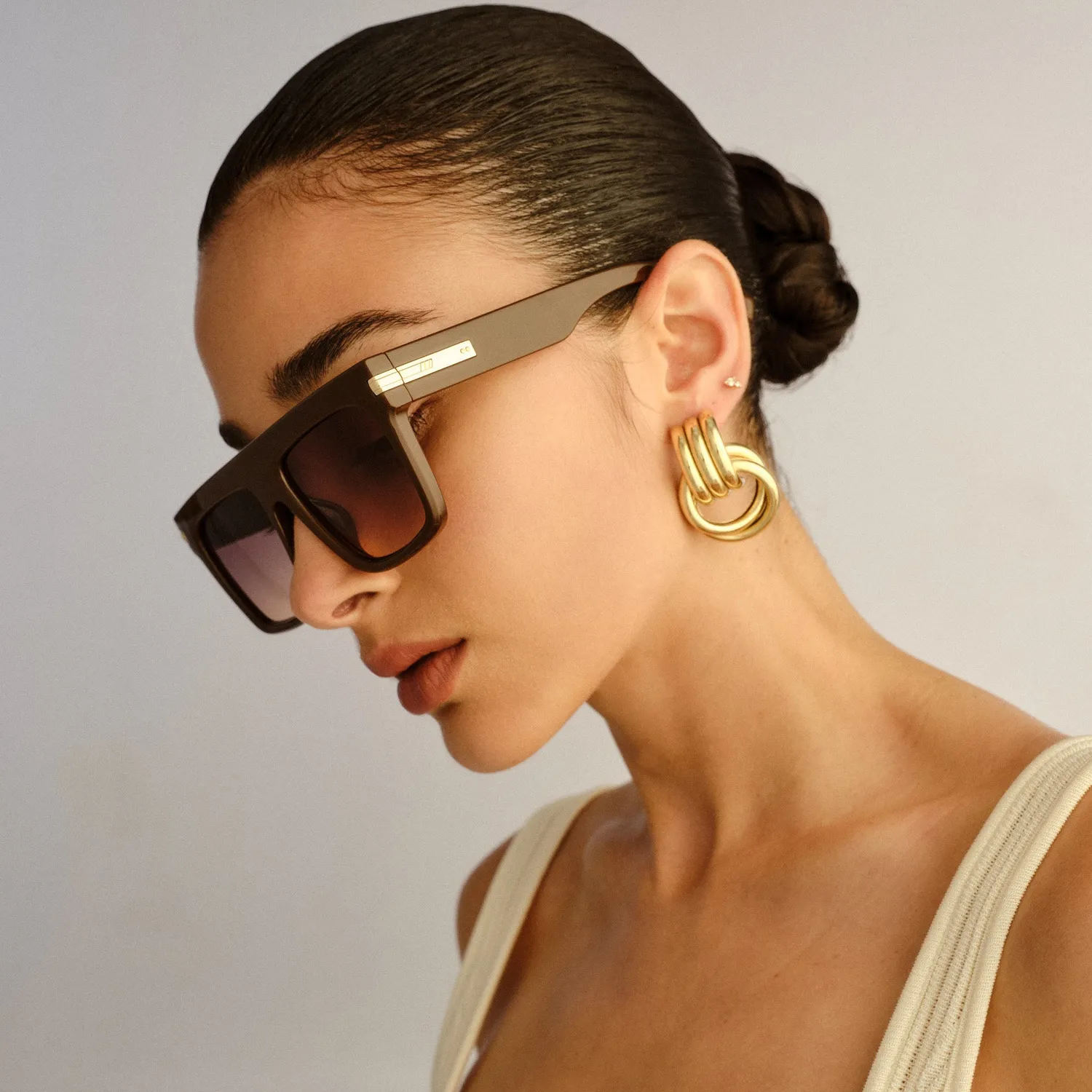 Le Specs Offside occhiale da sole marrone cocoa large