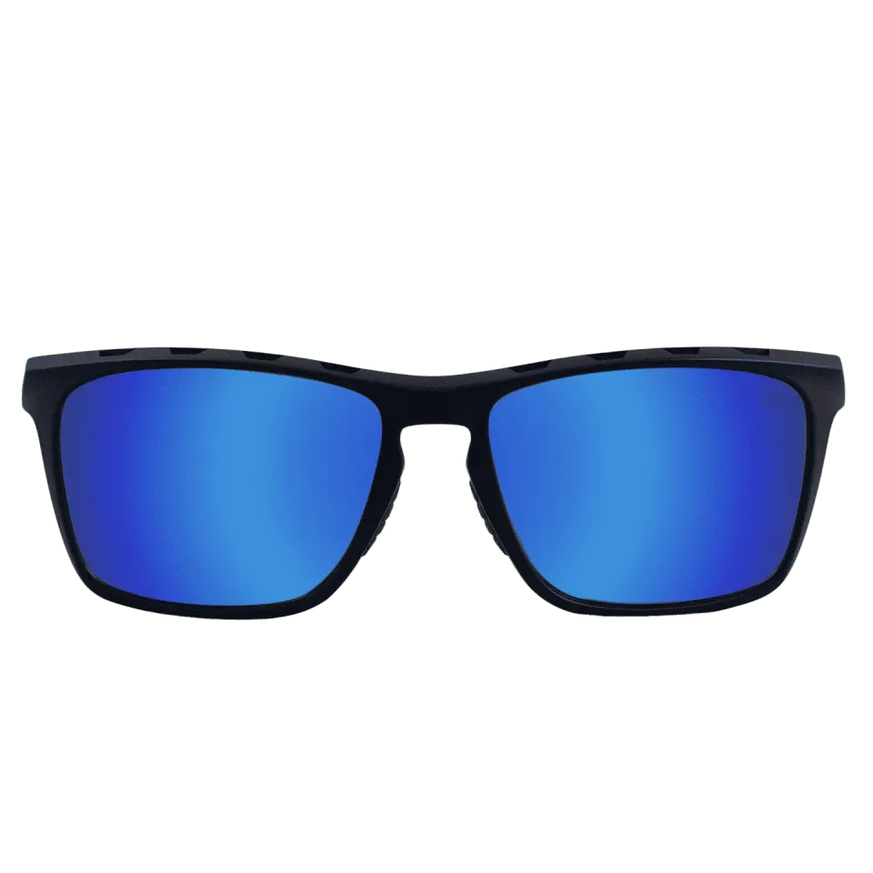 Bloovs Boston Nero Opaco Blu occhiali da sole polarizzati