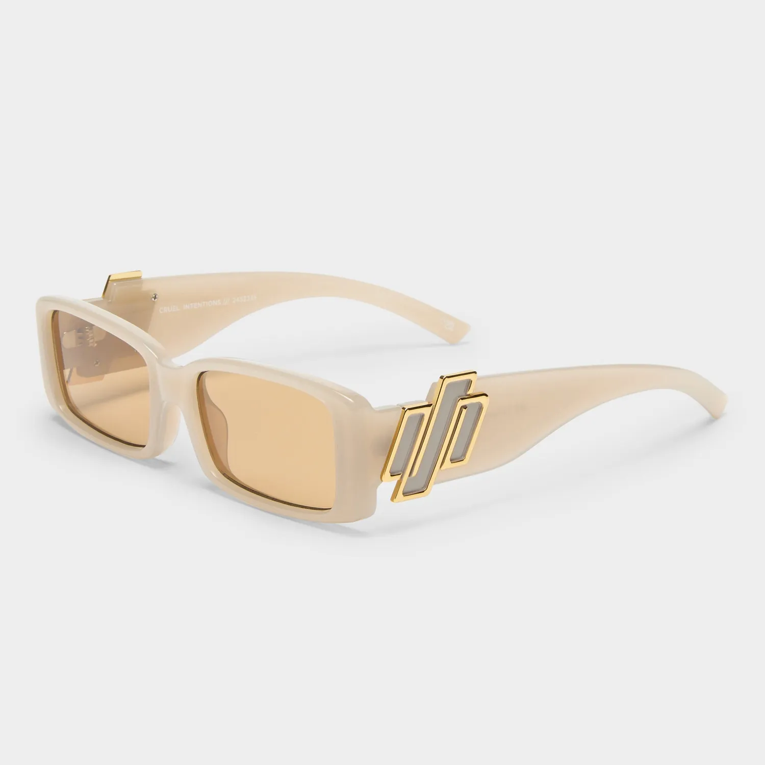 Le Specs Cruel Intentions occhiale da sole oatmeal rettangolare