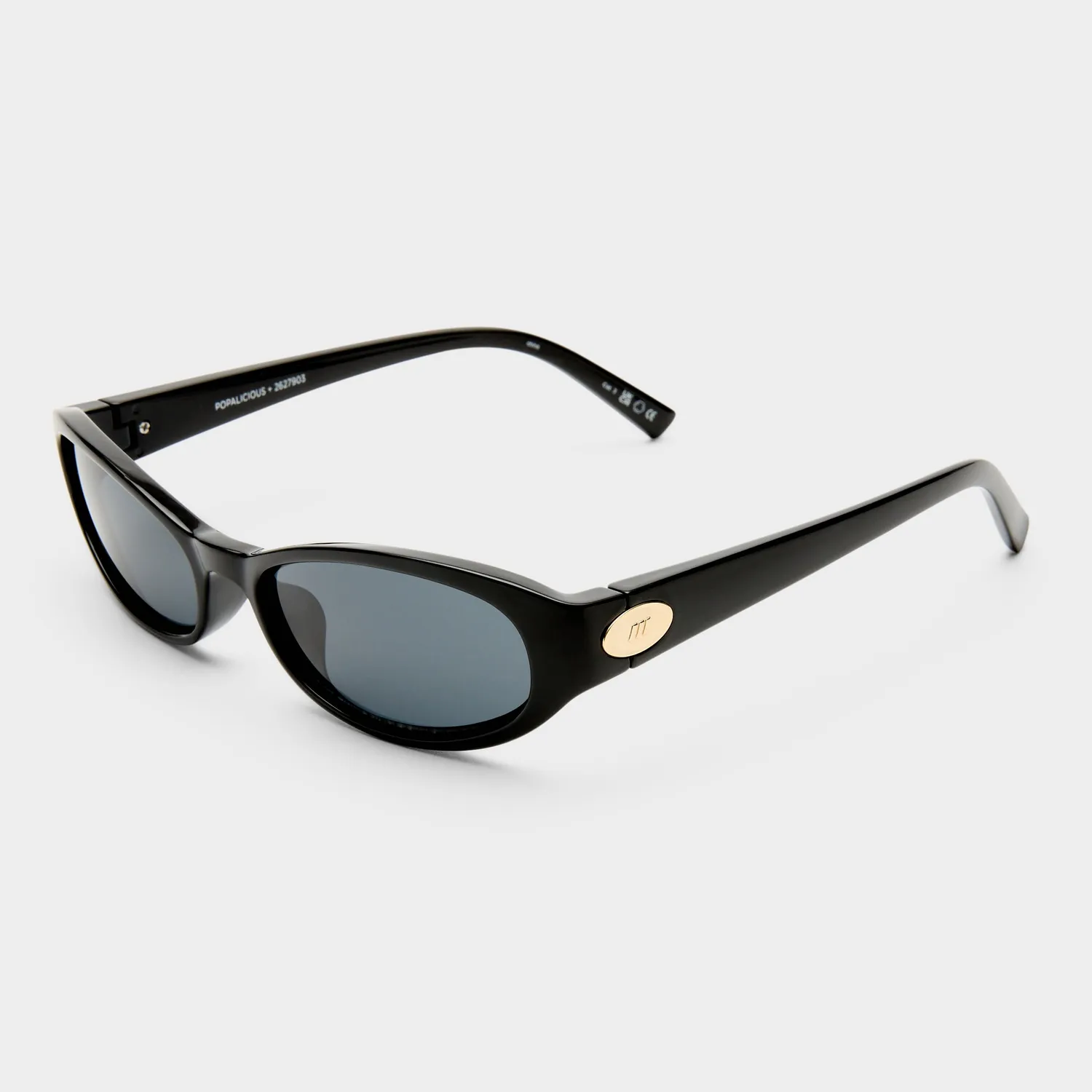 Le Specs Popalicious occhiale da sole nero ovale small
