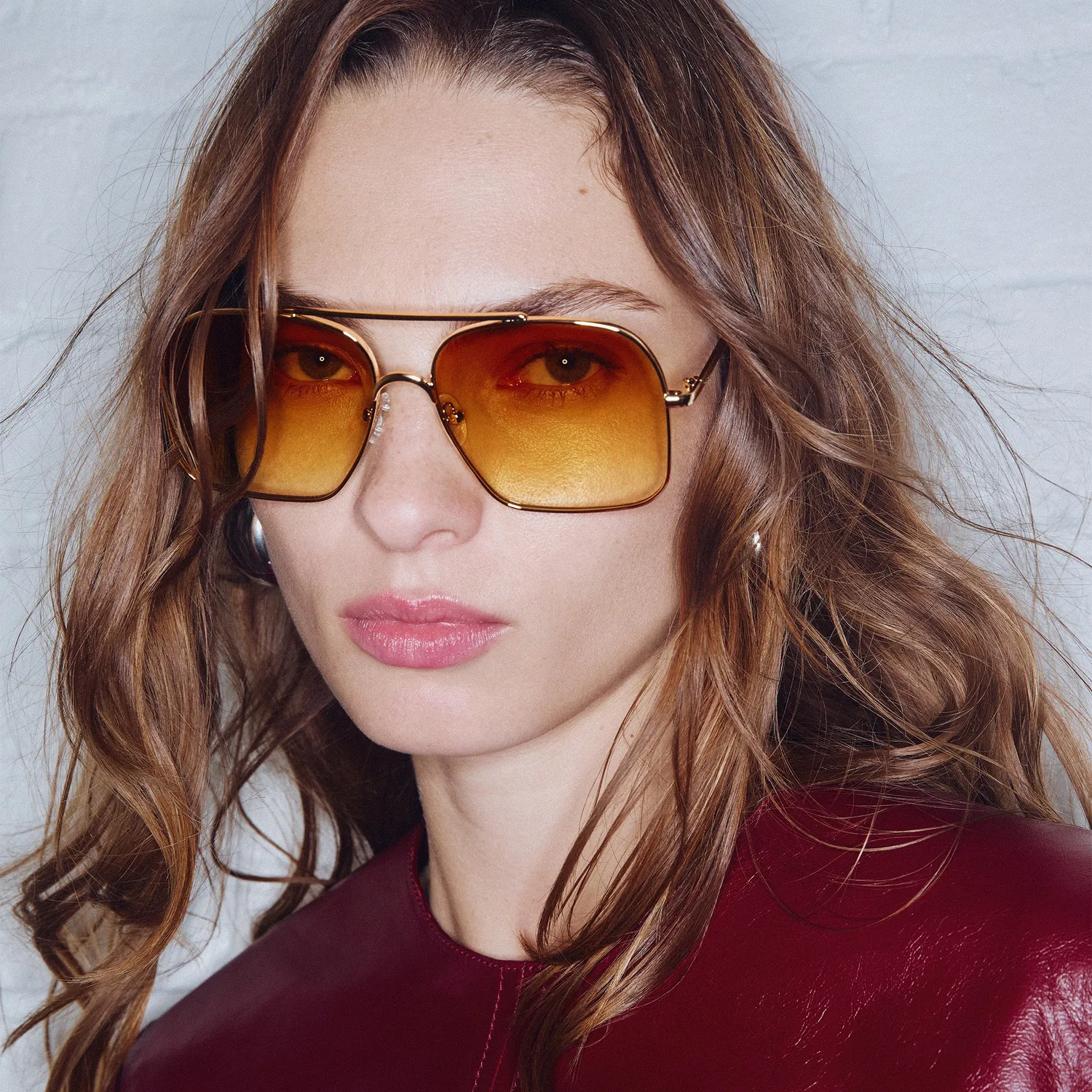 Le Specs Civelle occhiali da sole oro tartarugato aviatore