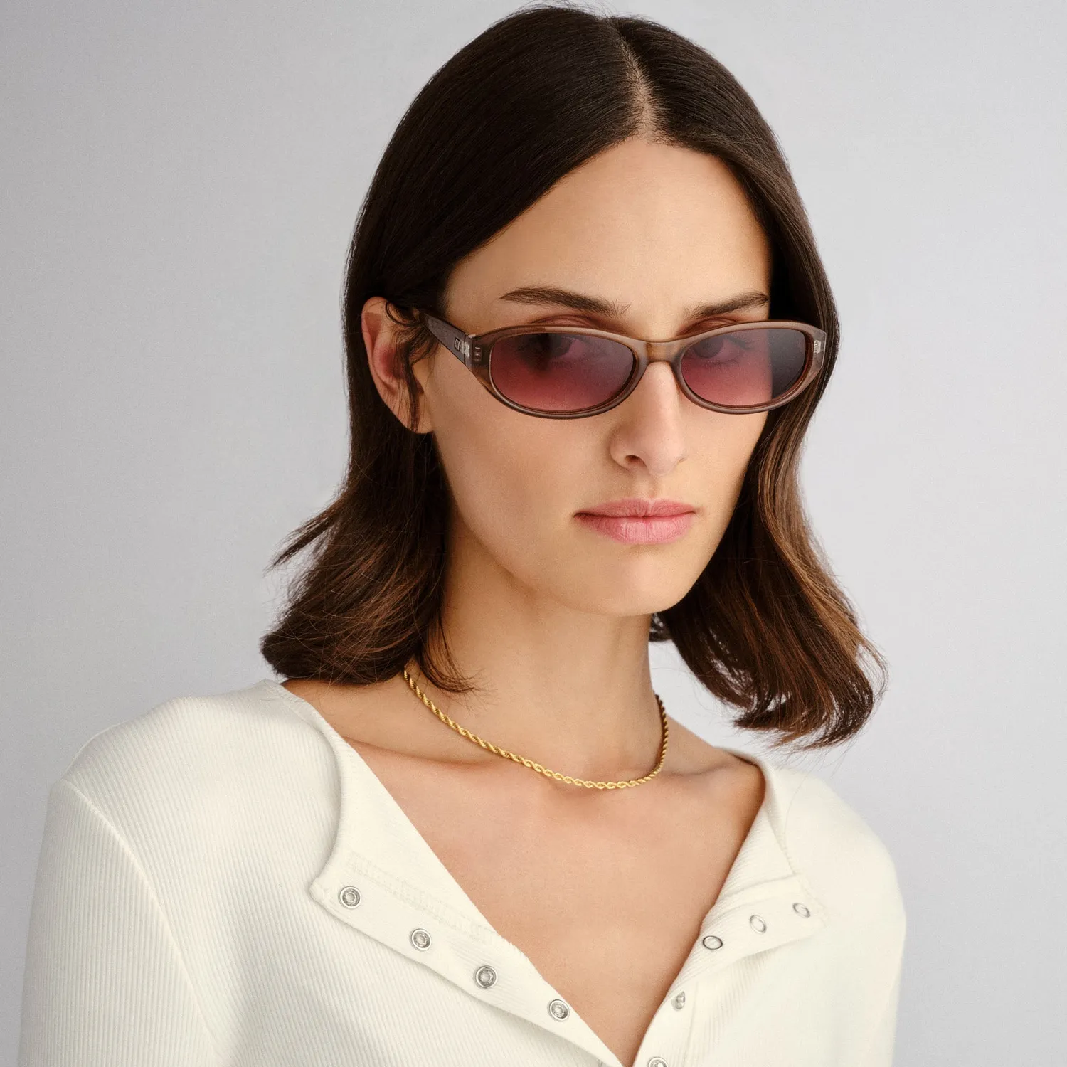 Le Specs Don't Cha occhiali da sole pearl chocolate ovali