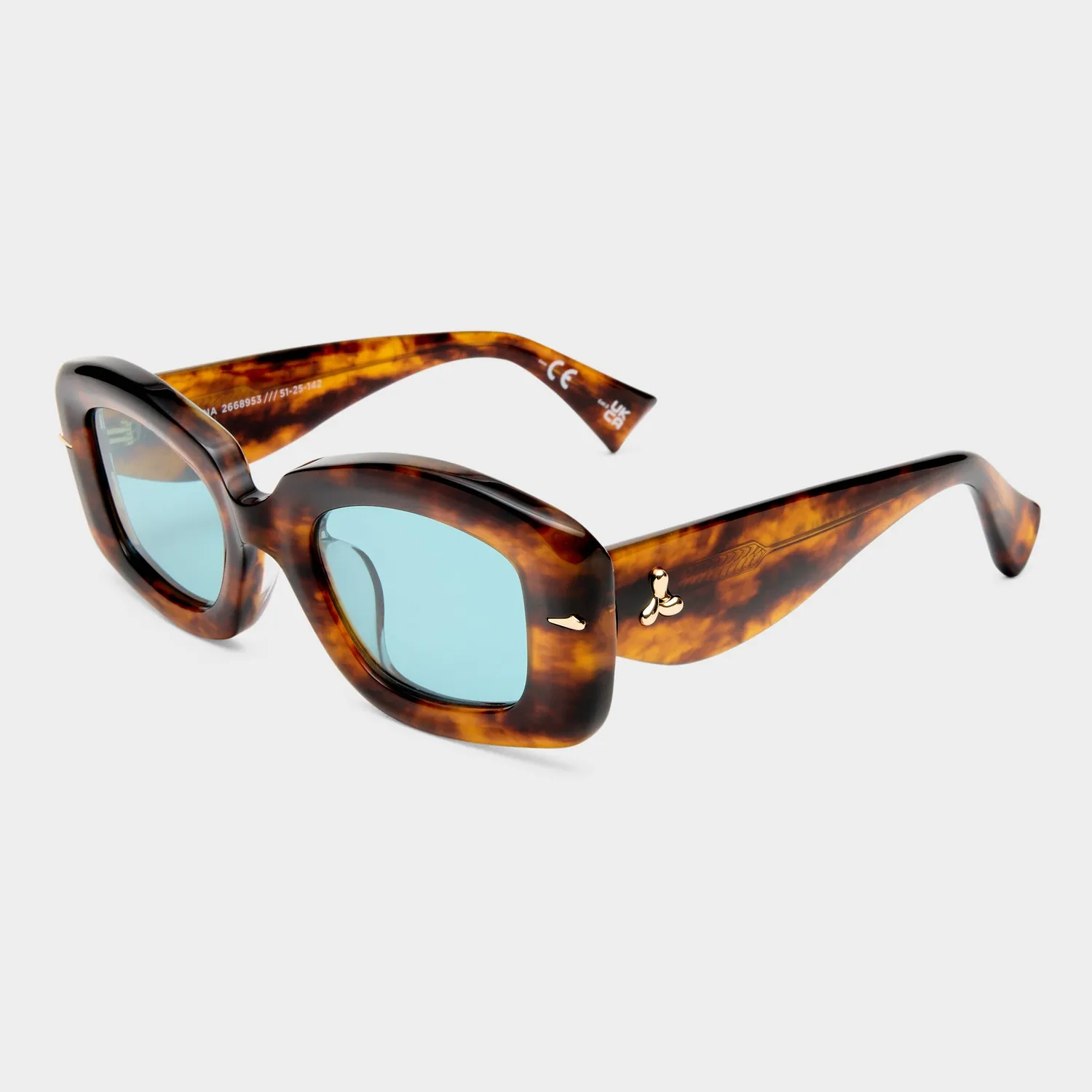 Le Specs Celestina occhiale da sole Haze Tortoiseshell blu