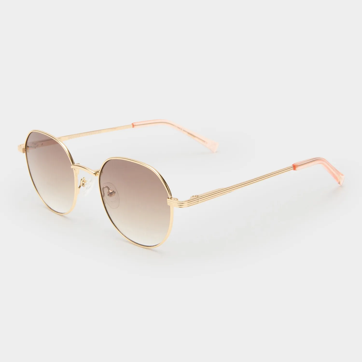 Le Specs Odyssey occhiali da sole tondo oro marrone