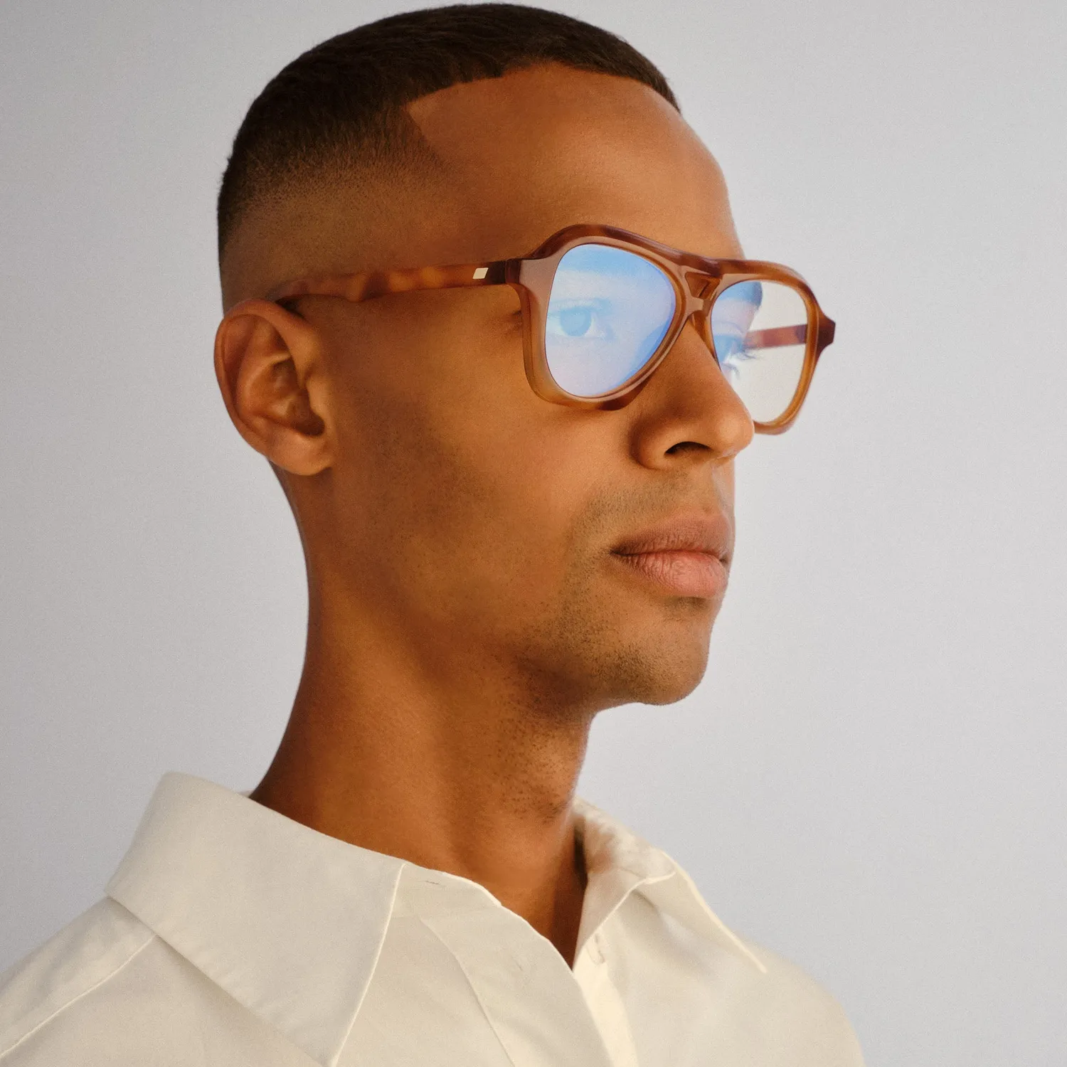 Le Specs Drizzle occhiali luce blu tartarugati aviator
