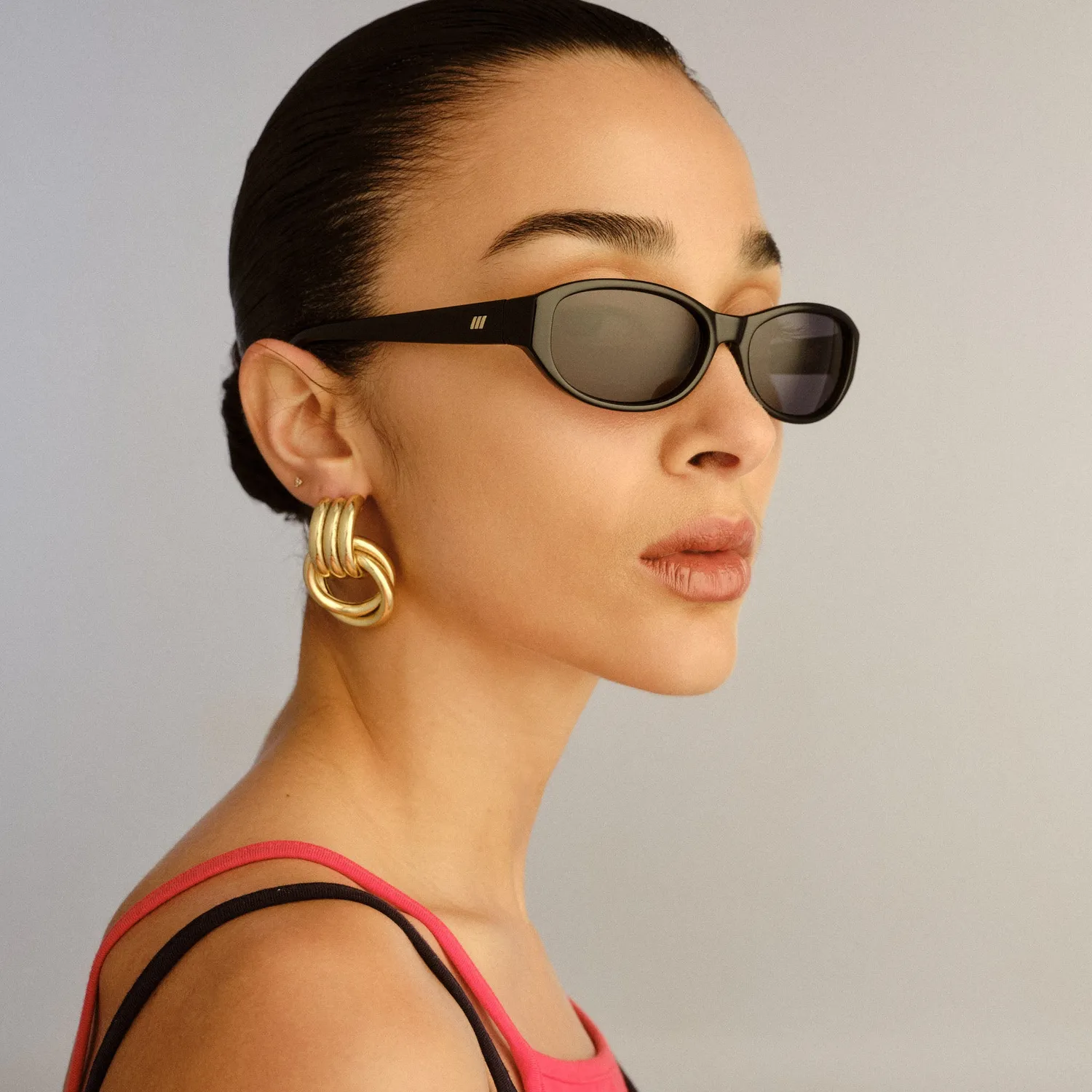 Le Specs Don't Cha occhiale da sole ovale nero