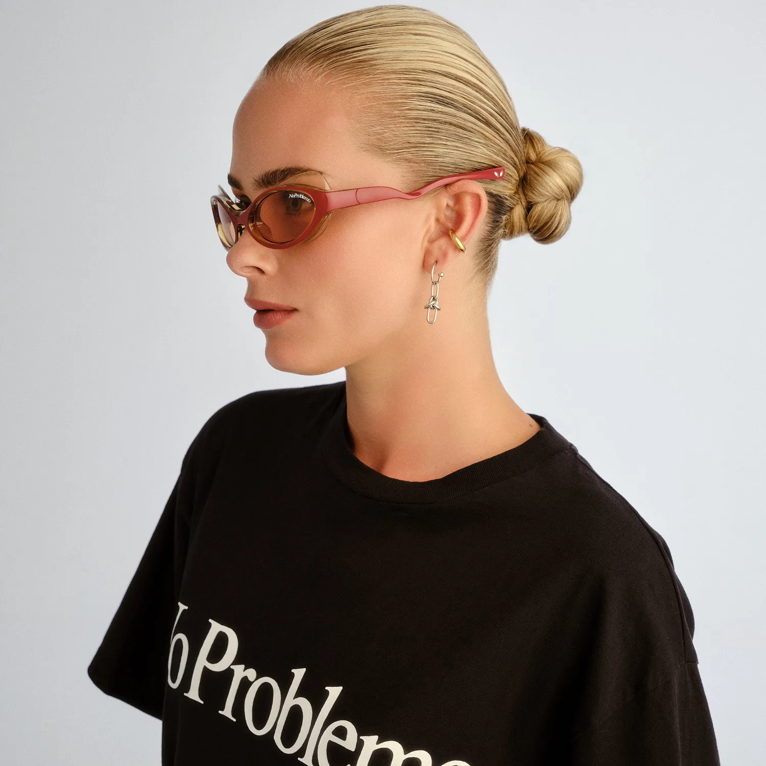 Le Specs Lyra occhiale da sole bright red lente gialla