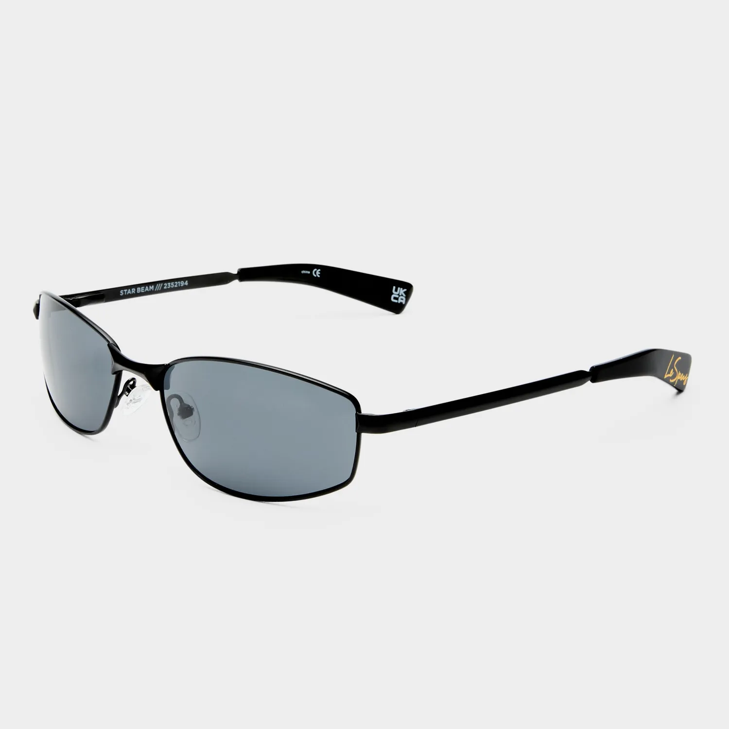 Le Specs Star Beam occhiali da sole nero opaco ovale wrap