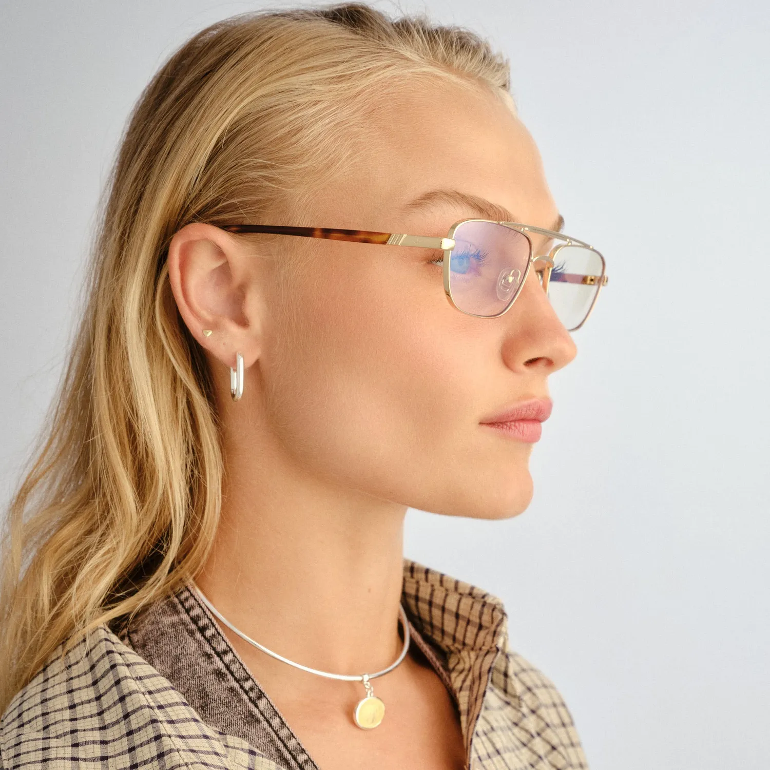 Le Specs Le Mimi occhiali luce blu oro aviator
