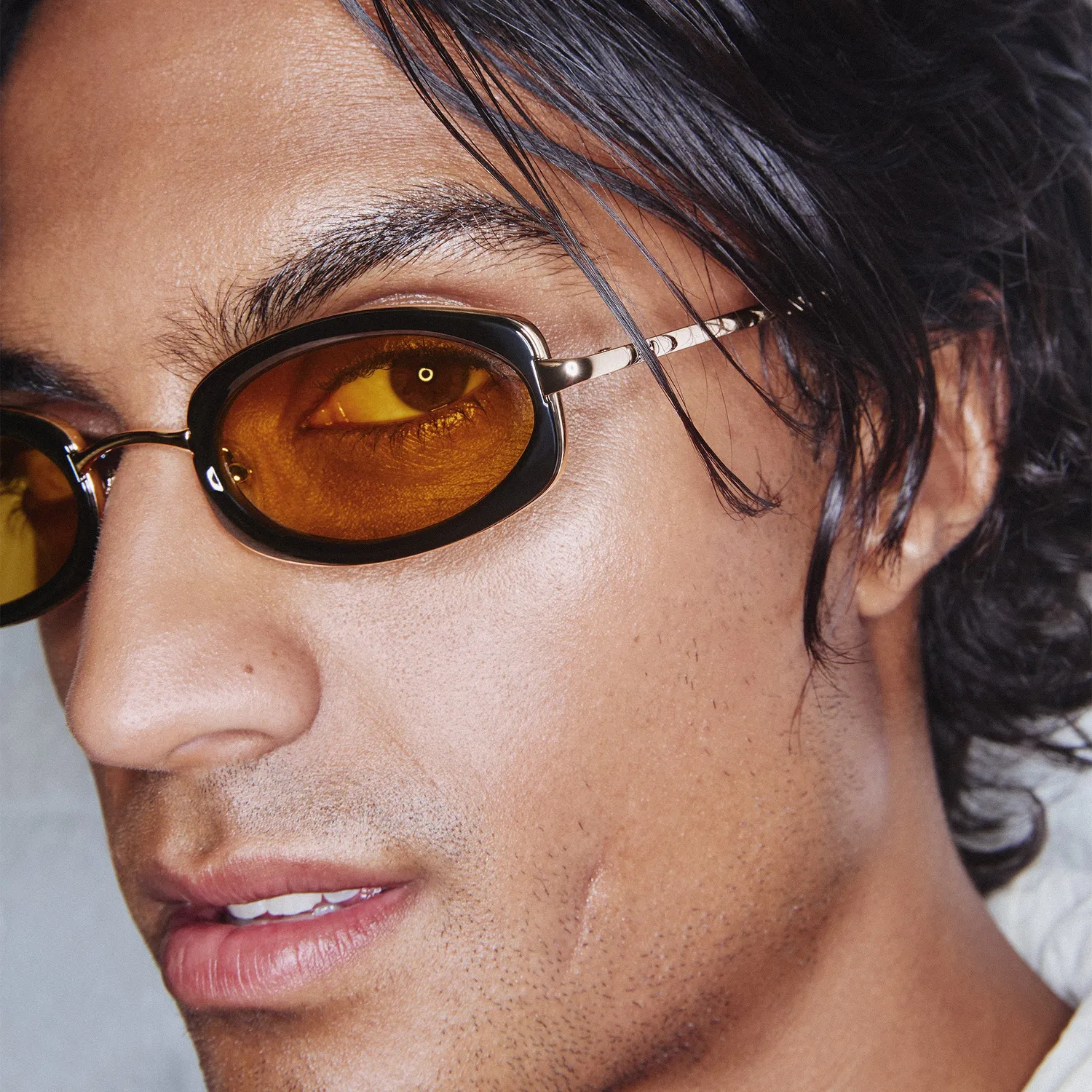 Le Specs Mecharo occhiali da sole oro ovali