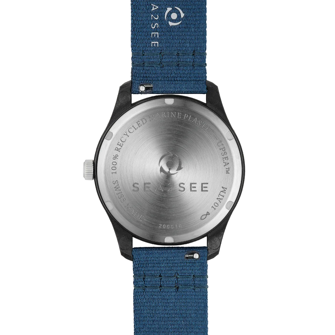 Sea2See Panarea 01 orologio blu navy cassa nera 41 mm