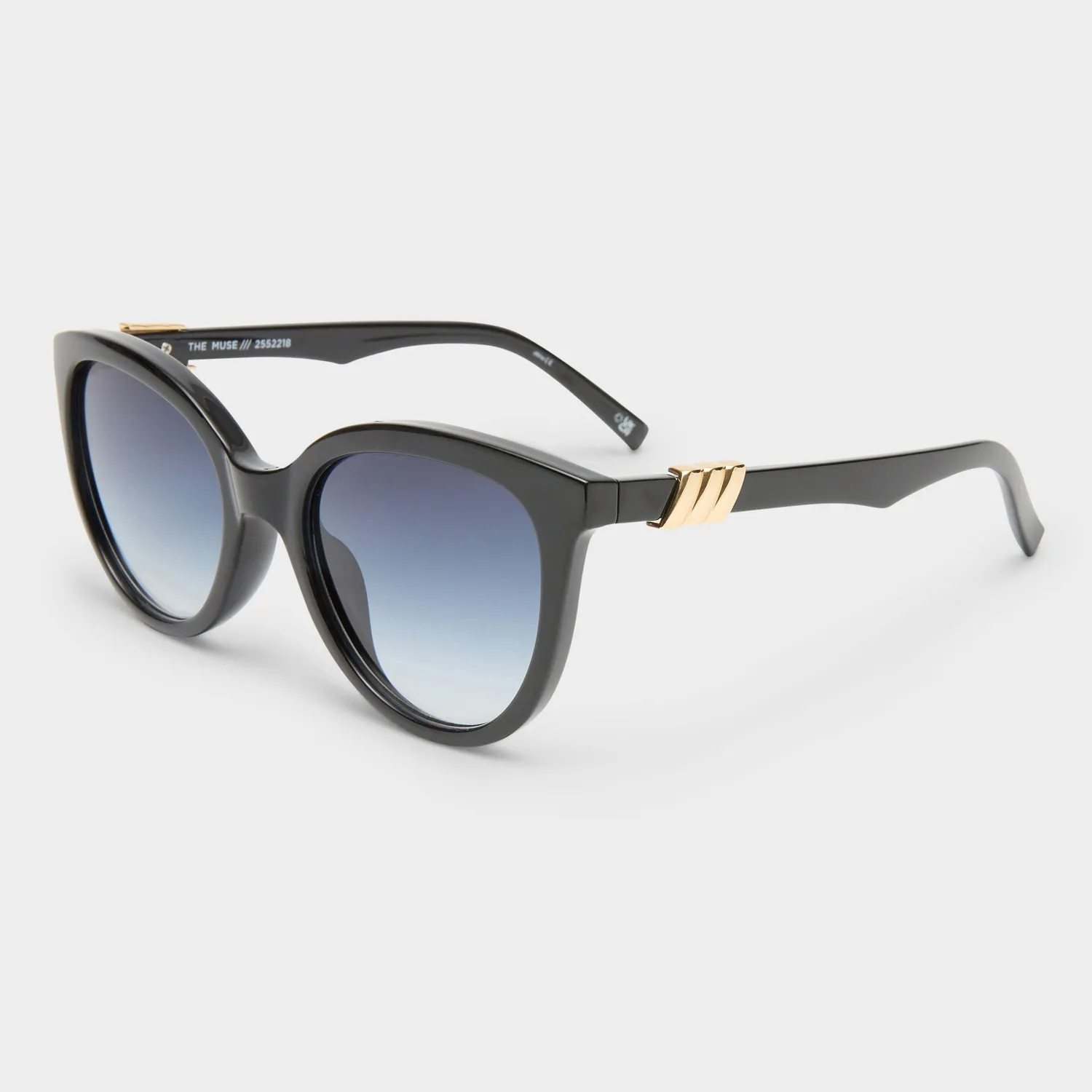 Le Specs The Muse occhiali da sole nero rotondi