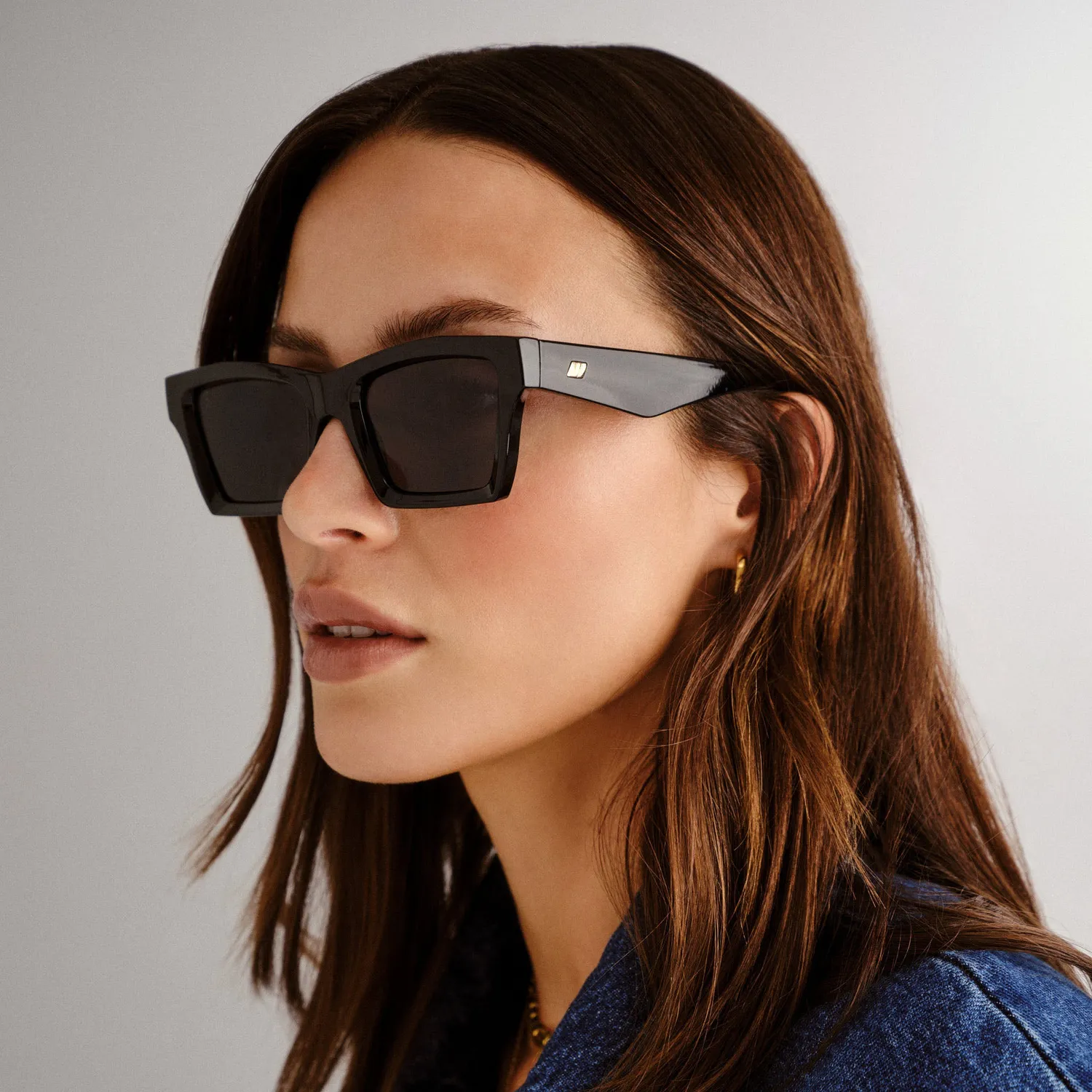 Le Specs Something occhiali da sole neri D-frame