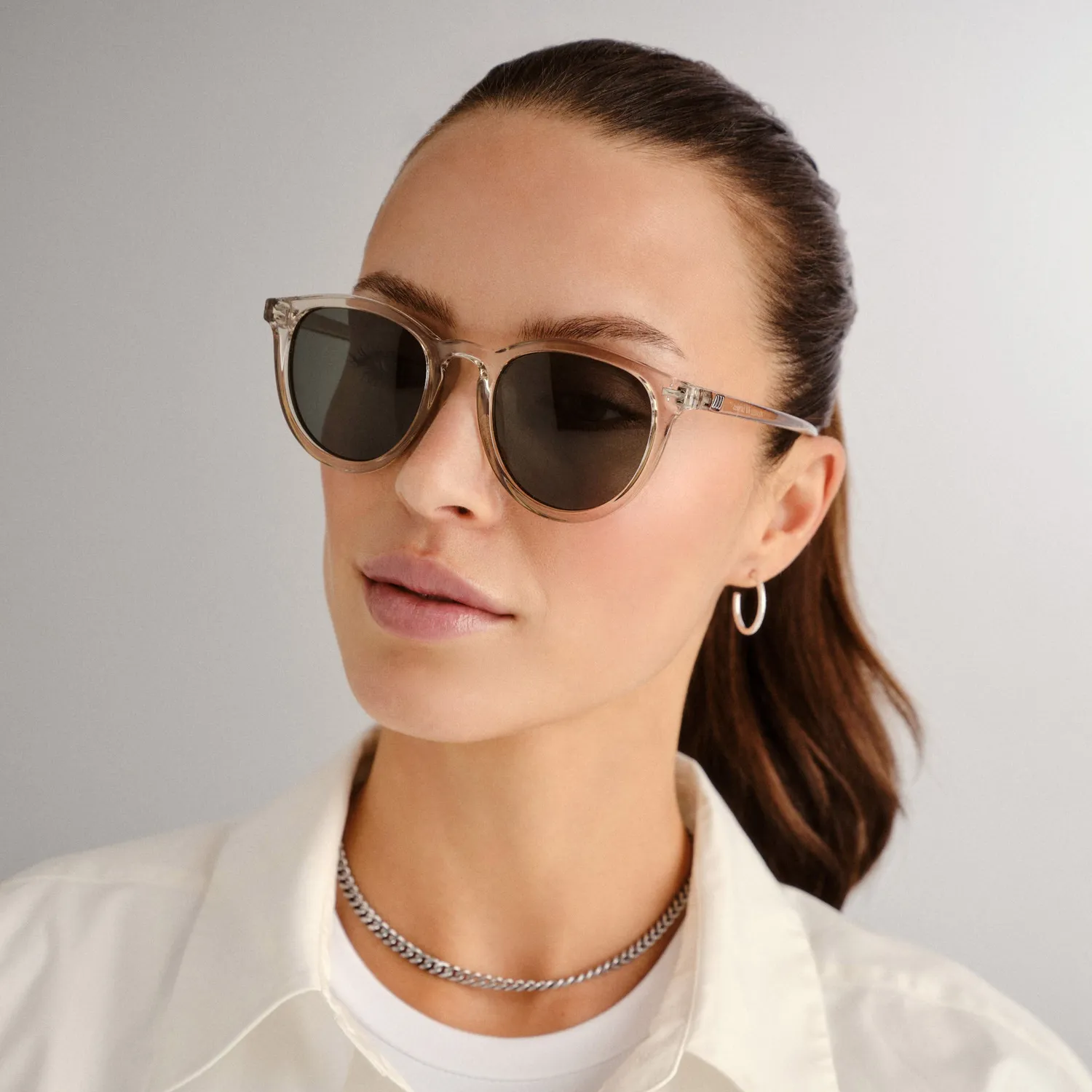 Le Specs Fire Starter occhiale da sole beige polarizzato
