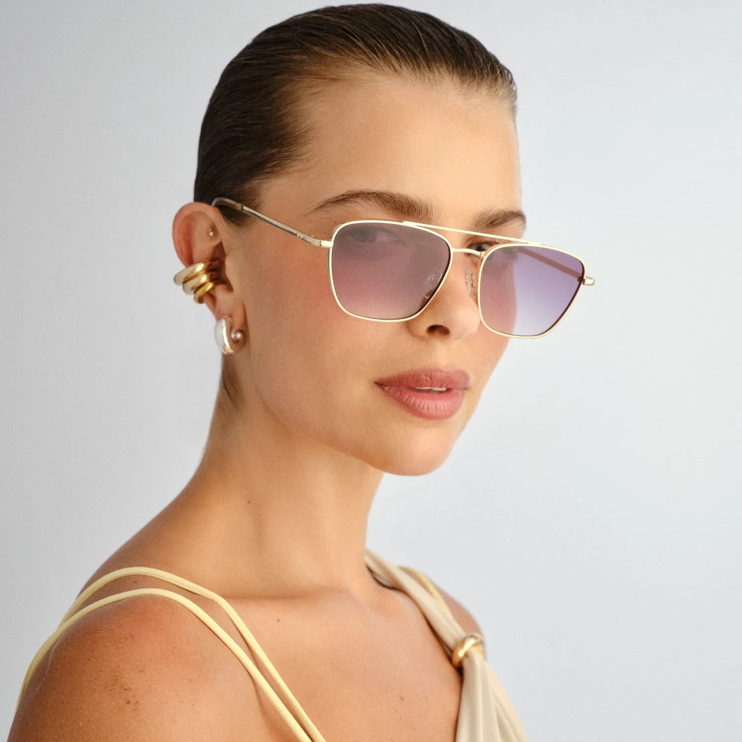 Le Specs Diametric II occhiale da sole aviatore oro medium