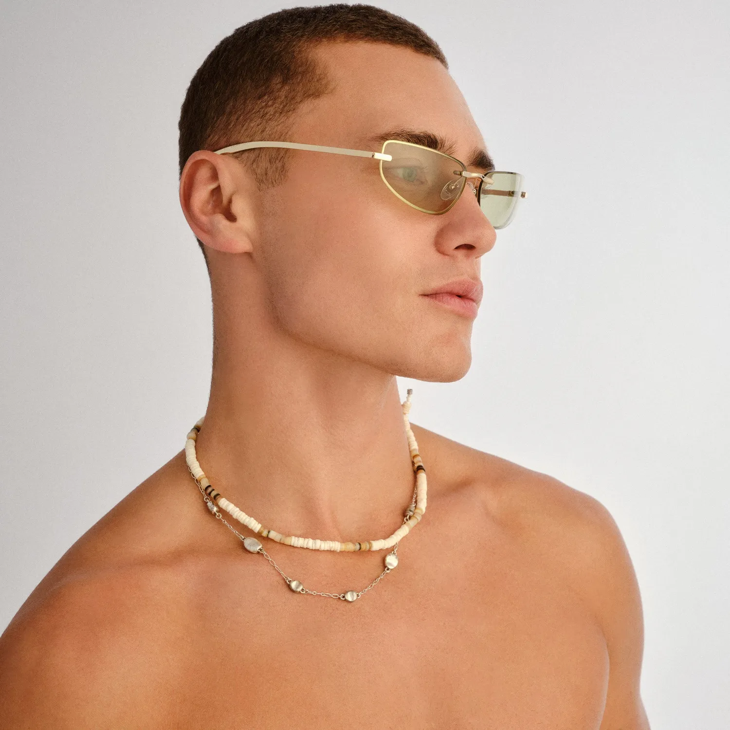 Le Specs Bubbles occhiali da sole gold verdi avvolgenti
